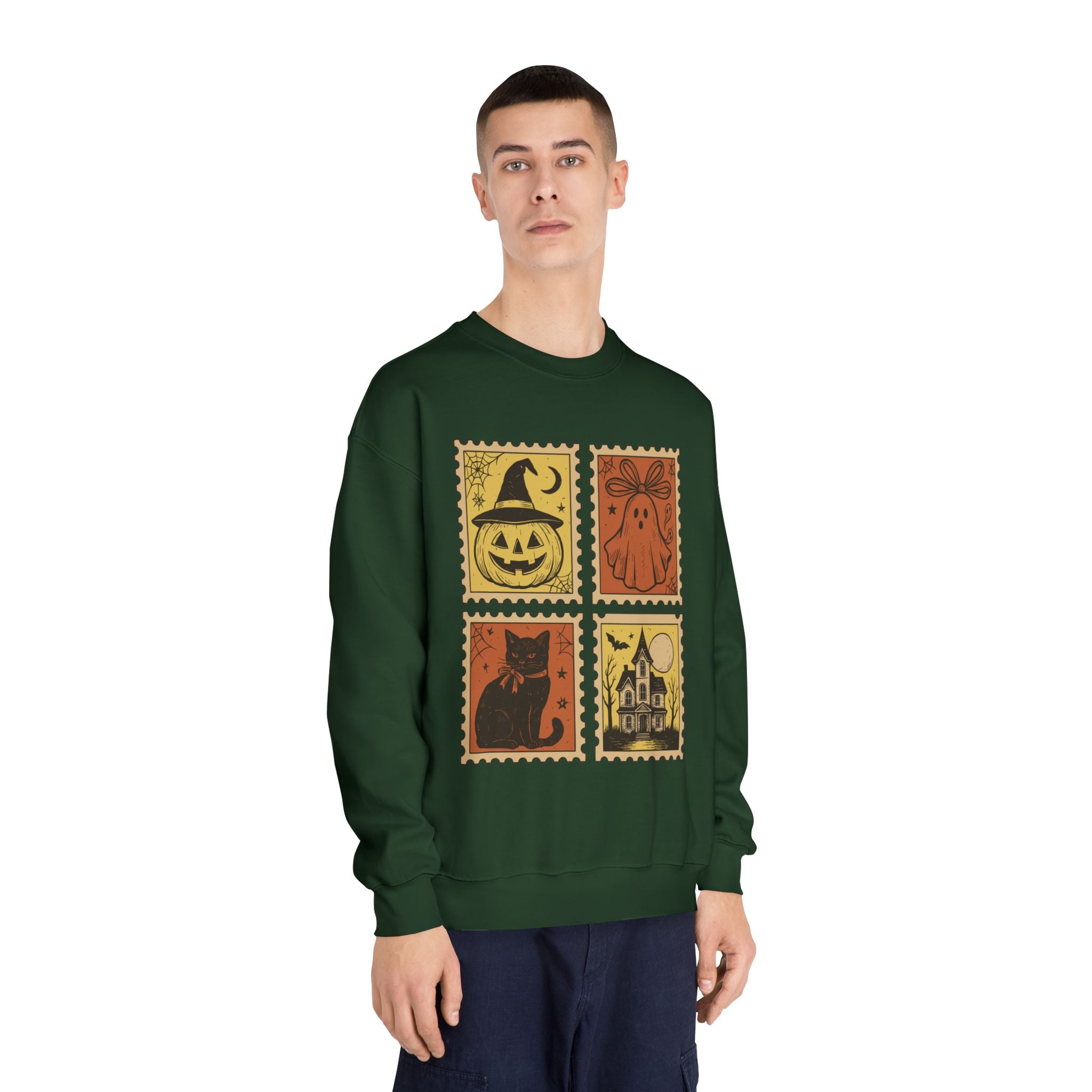 Halloween Vintage Stamp Sweatshirt-Unisex