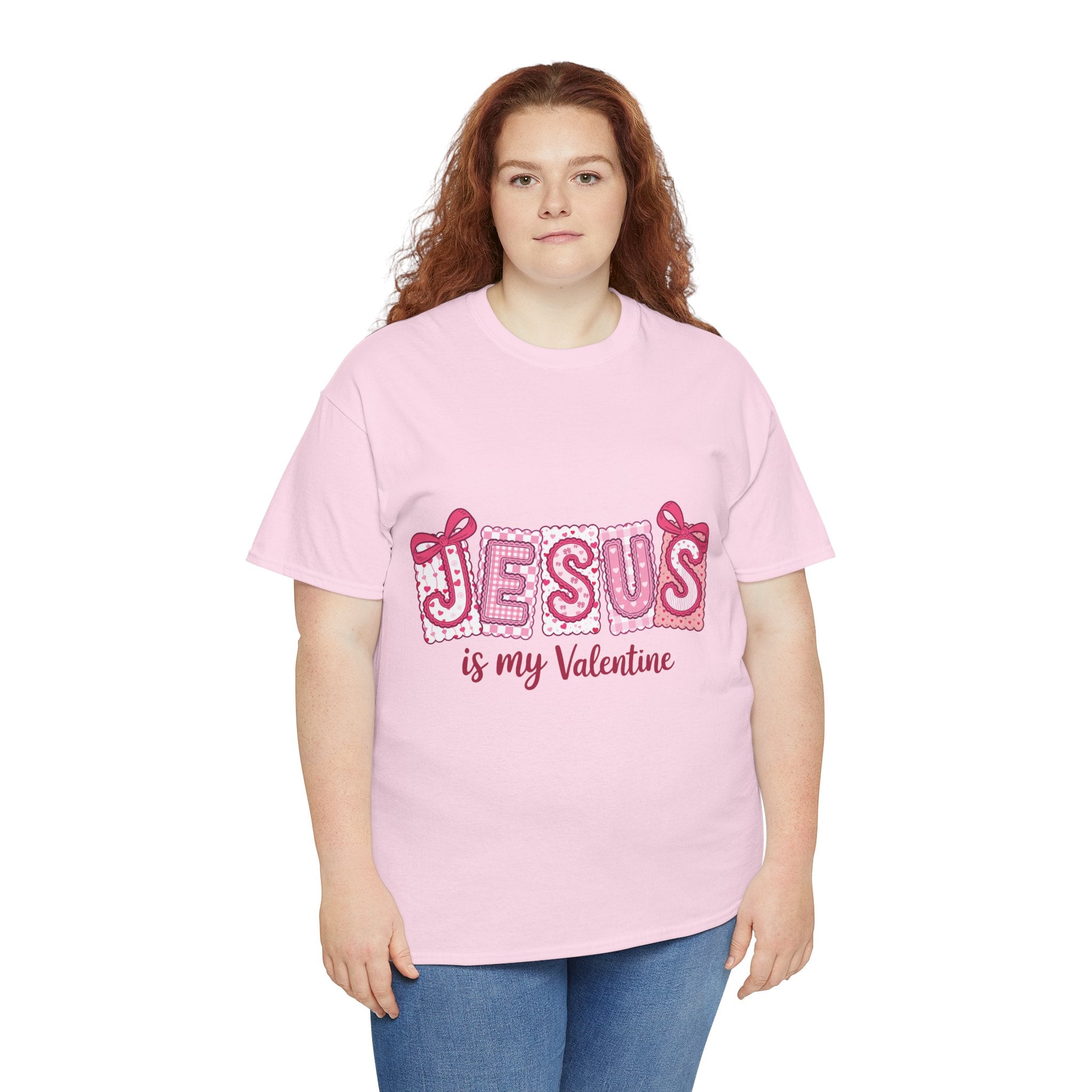 Jesus Is My Valentine T-Shirt — Pink Christian Valentine Unisex Cotton Tee