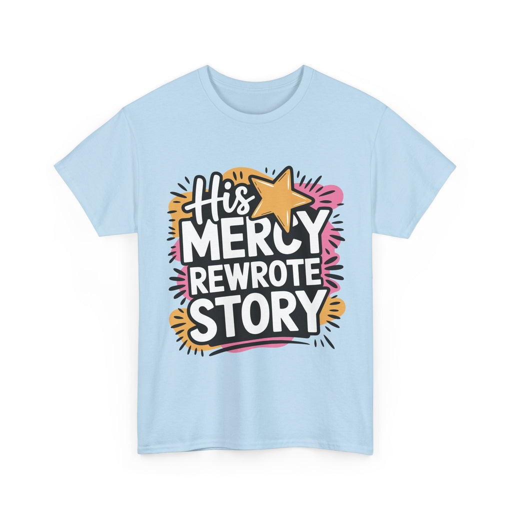 His Mercy Rewrote My Story Tee — Retro Christian Graphic T-Shirt
