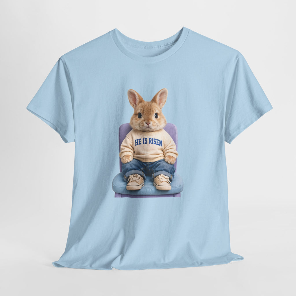 Easter 'He Is Risen' Bunny Unisex Cotton Tee