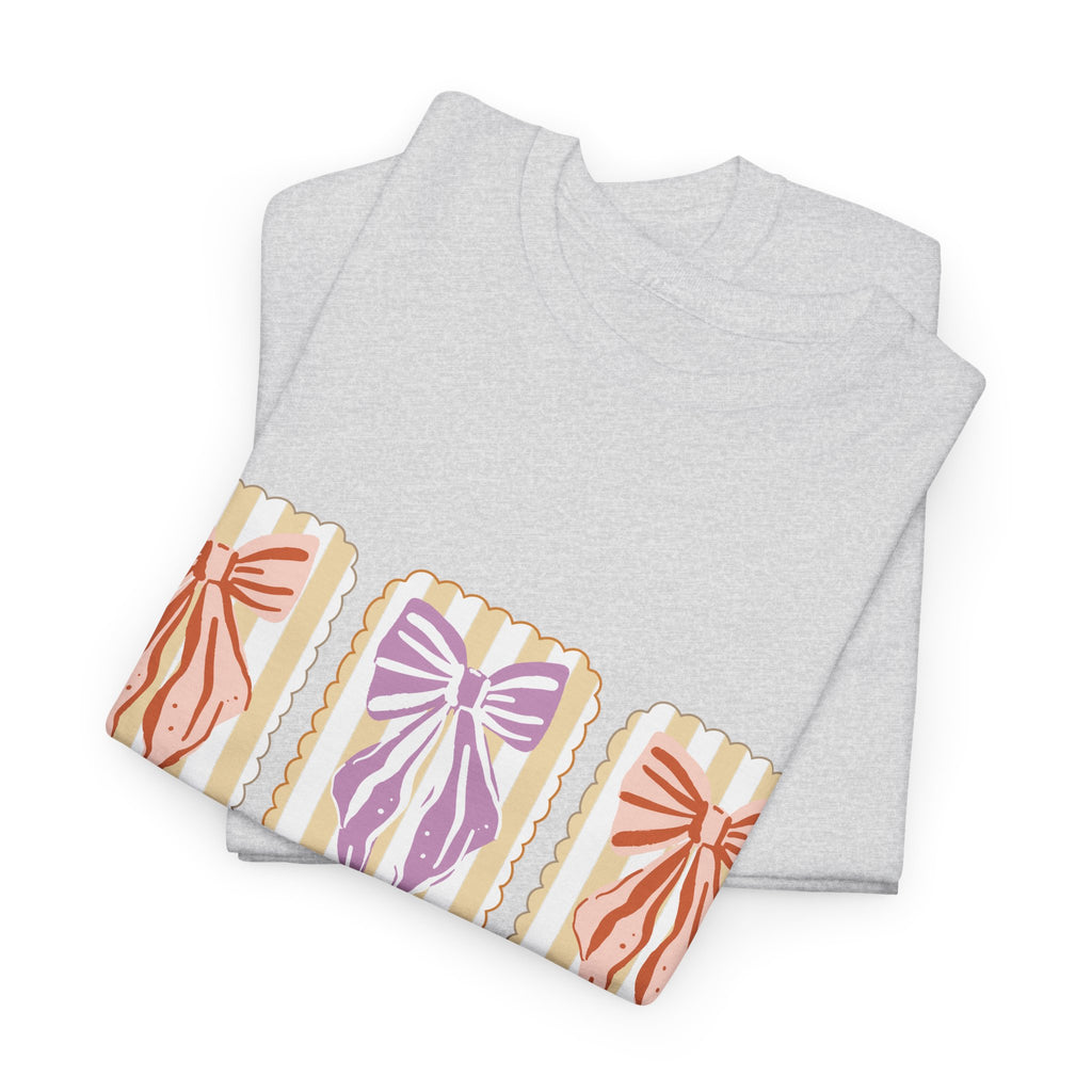 Thankful Grateful Blessed Fall Tee — God Is Faithful Pastel Bows..Unisex Cotton Tee