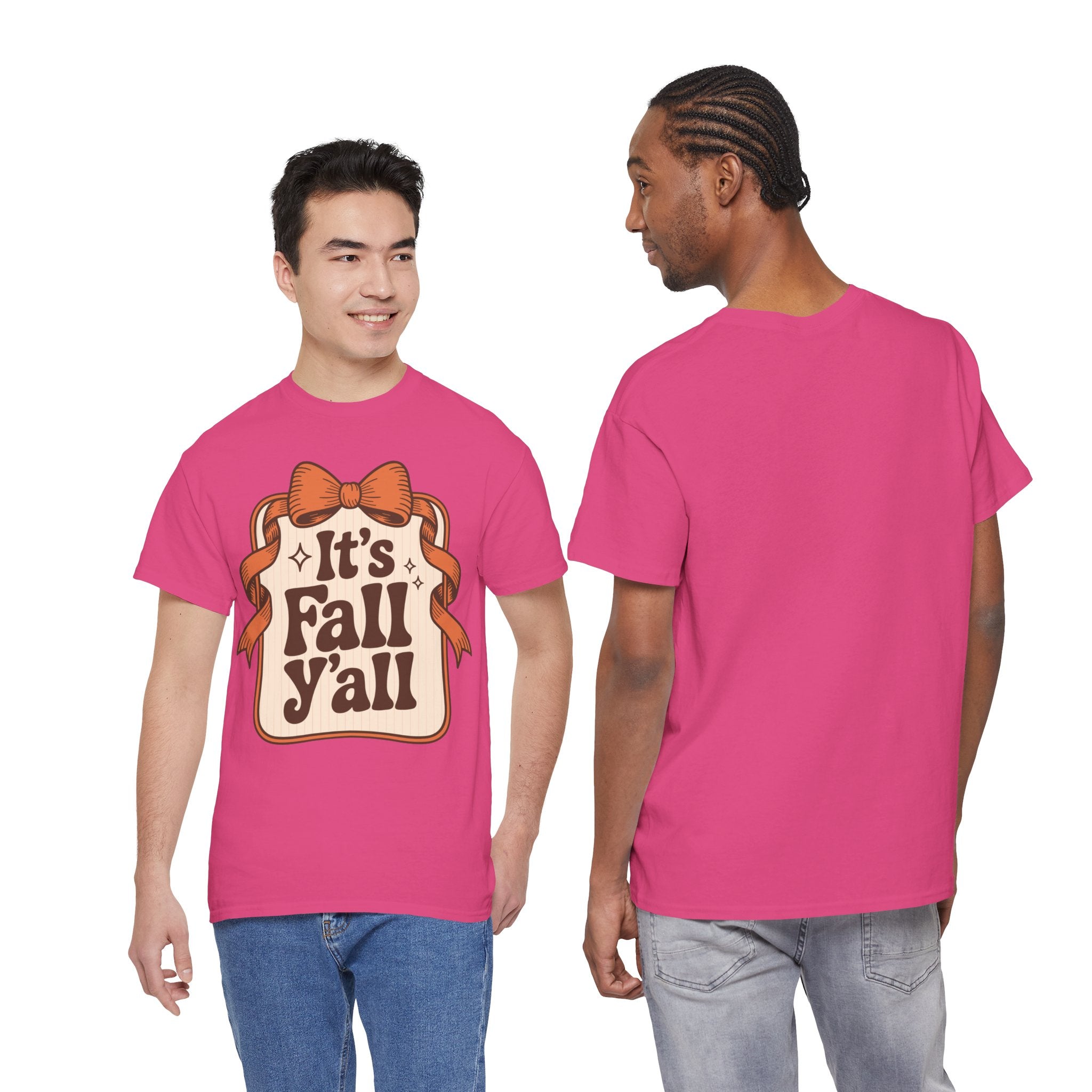 It’s Fall Y’all Autumn Ribbon Unisex Cotton Tee