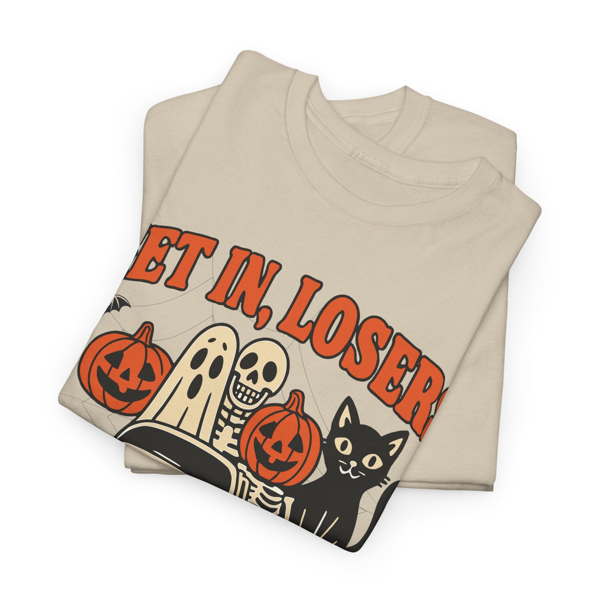Halloween Skeleton Pumpkin Black Cat Unisex Cotton Tee