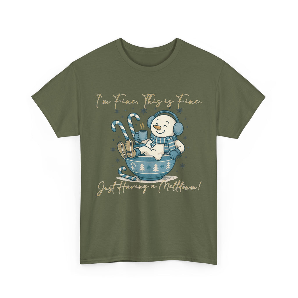 Snowman Hot Cocoa Unisex Cotton Tee