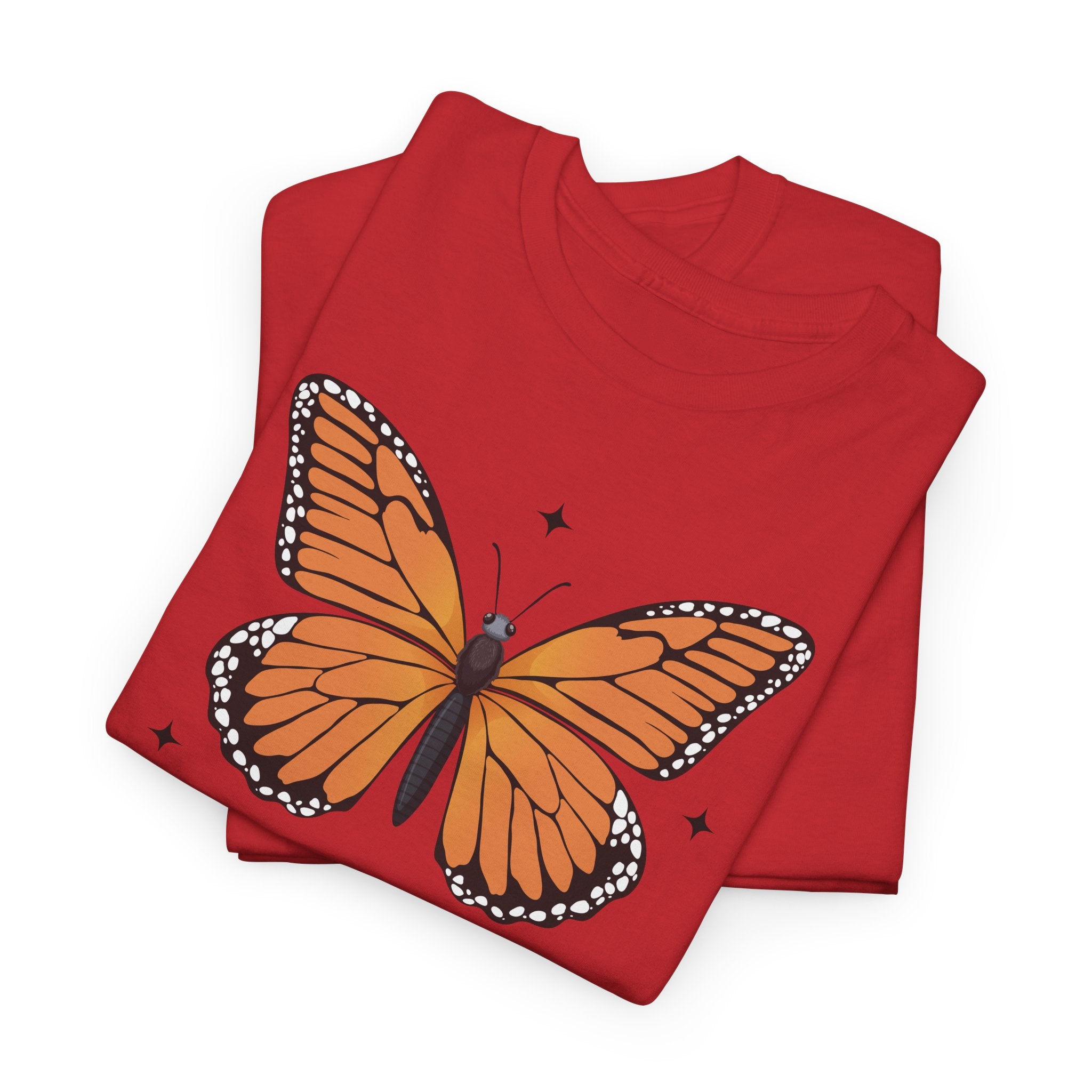 Monarch Butterfly Tee — "Less of Me, More of Him" Christian Unisex cotton T‑Shirt