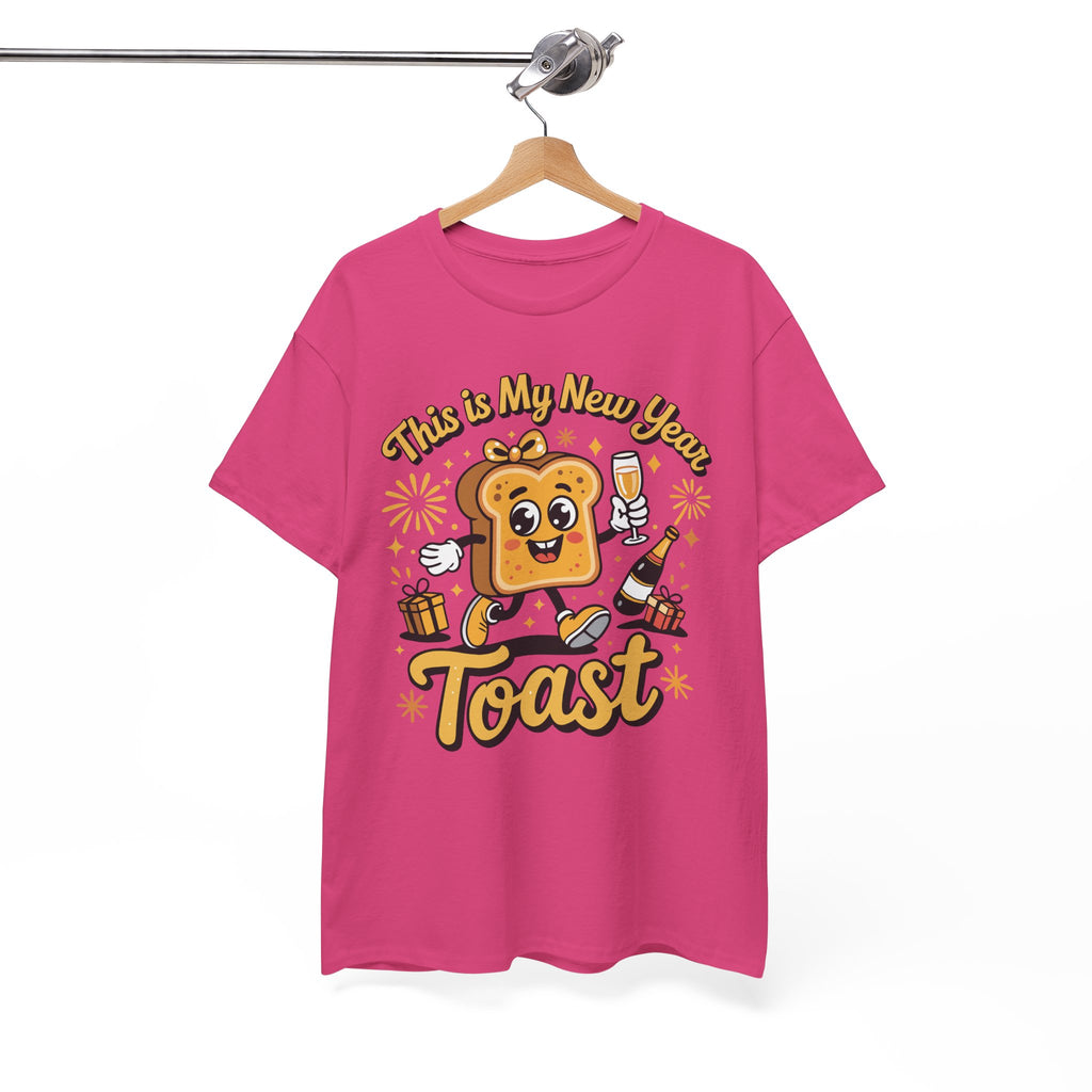 New Year Toast T-Shirt — "This Is My New Year Toast" Champagne & Fireworks Unisex Cotton Tee