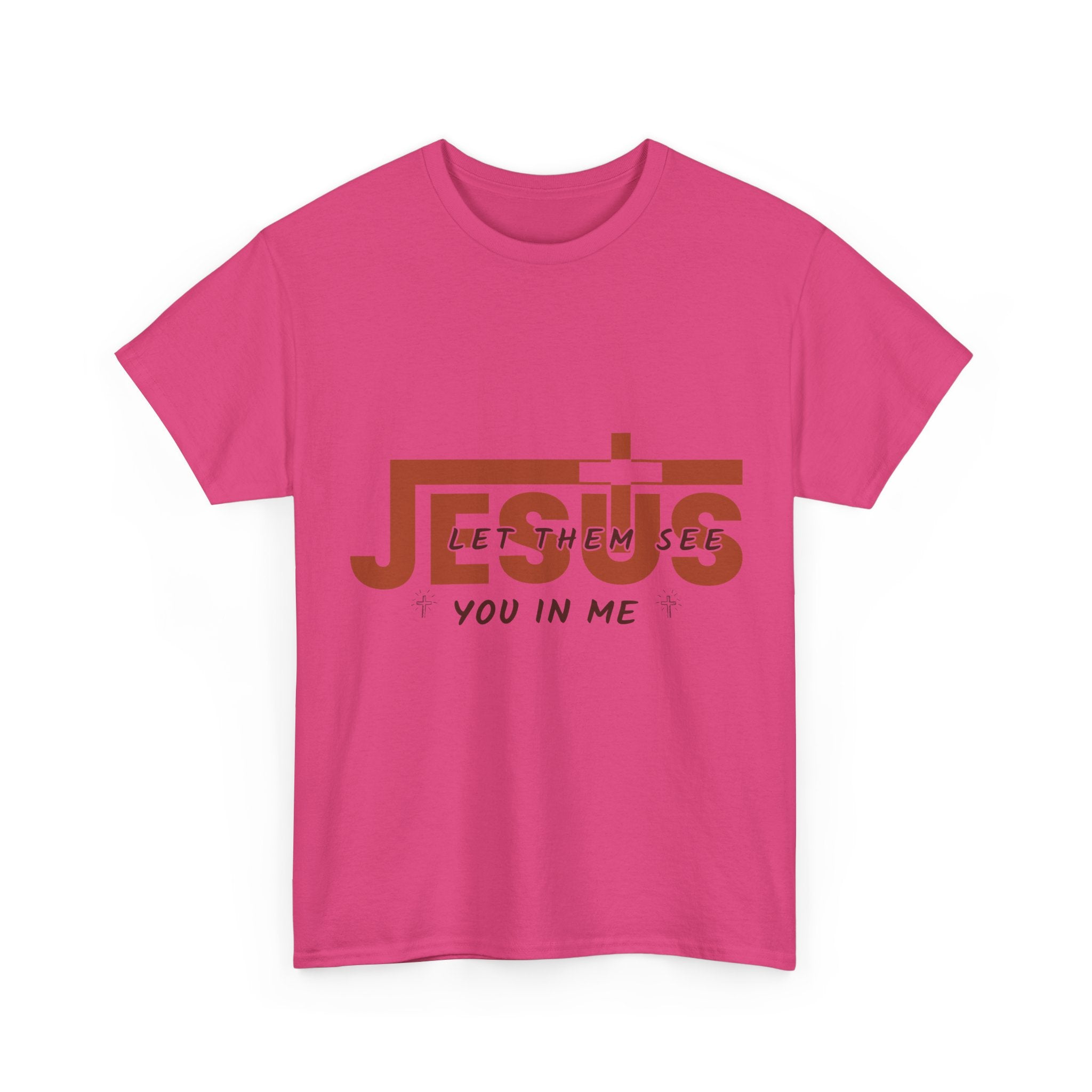 Jesus, Let Them See You in Me T-Shirt — Minimalist Christian Cross Unisex Cotton Tee