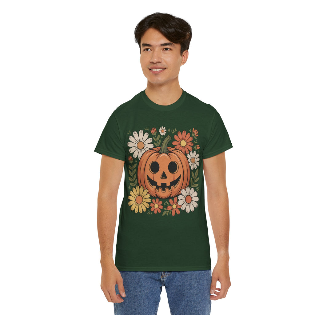 Halloween Pumpkin Unisex Cotton Tee