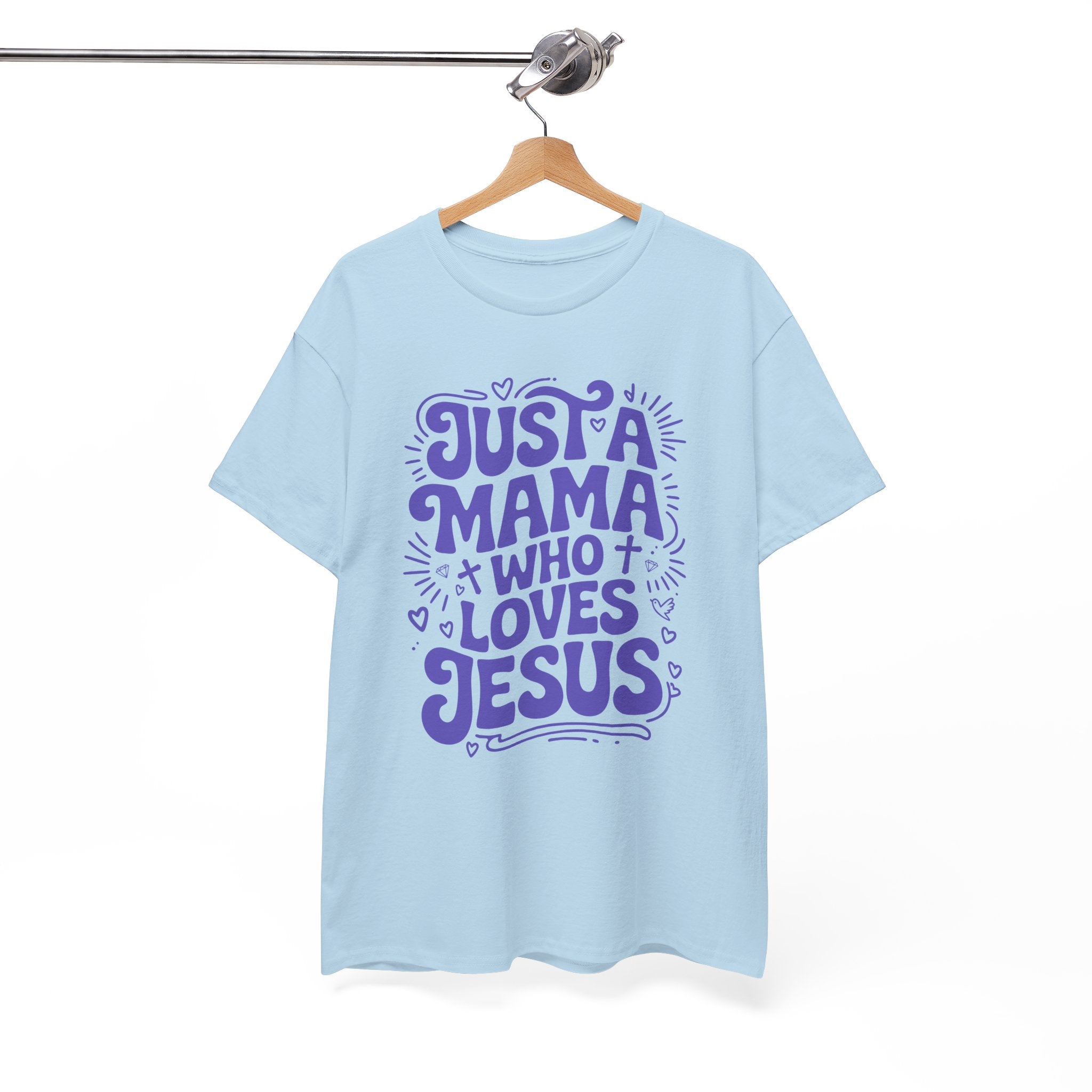 Mama Who Loves Jesus T-Shirt — Bright Green Bubbly Faith Unisex Cotton Tee