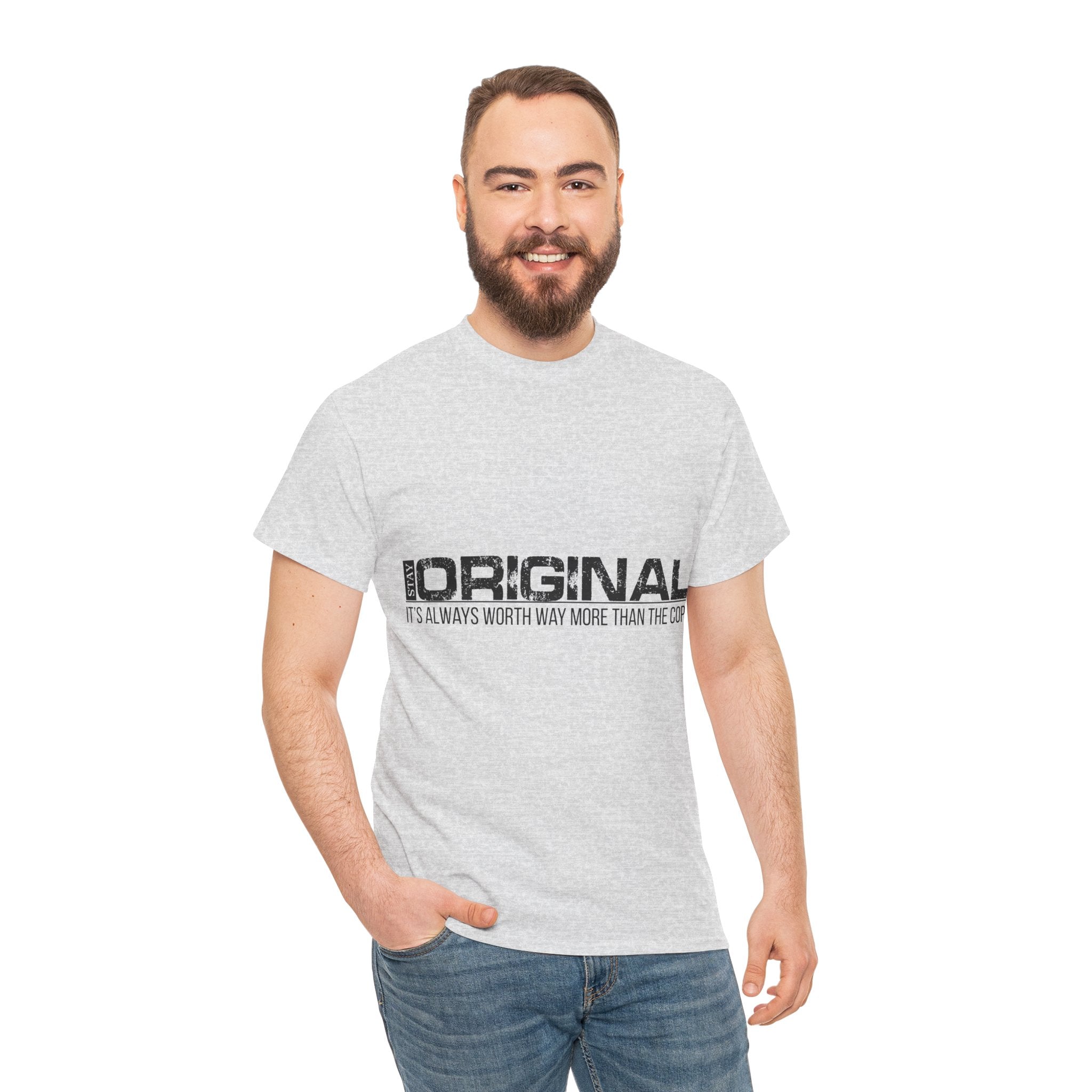 STAY SILENT Minimalist Tee — Vertical Text Black Unisex Cotton Tee