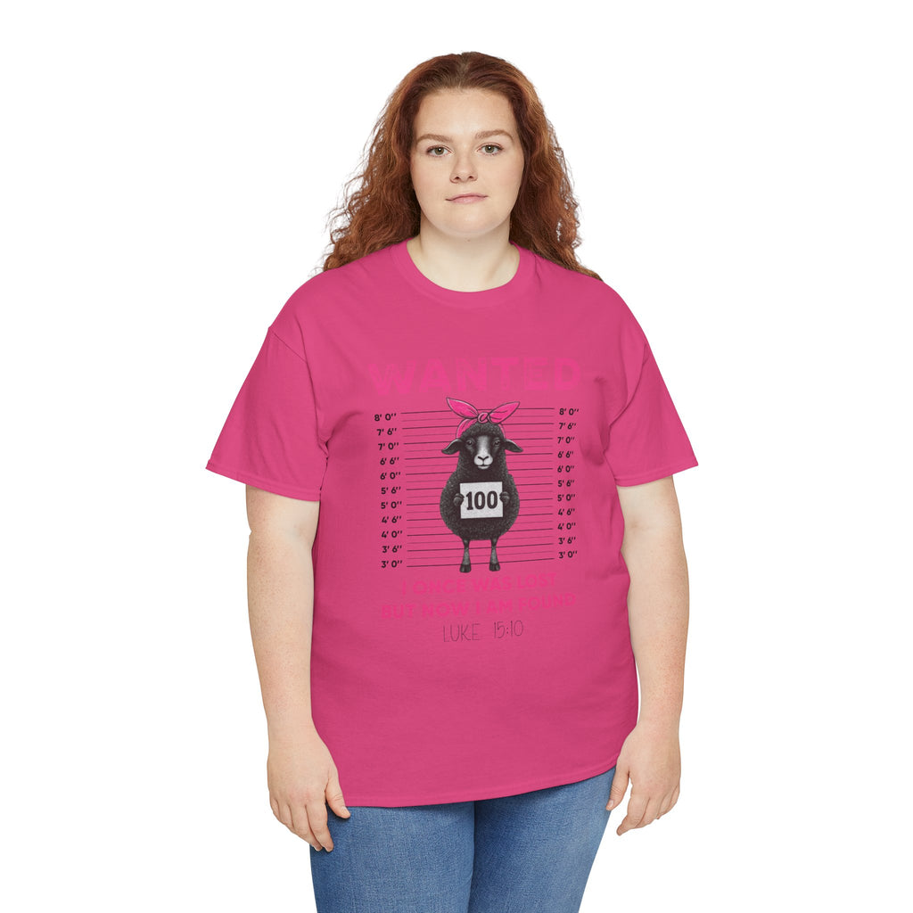 WANTED Black Sheep 'I Once Was Lost But Now I Am Found' Unisex Cotton T-Shirt