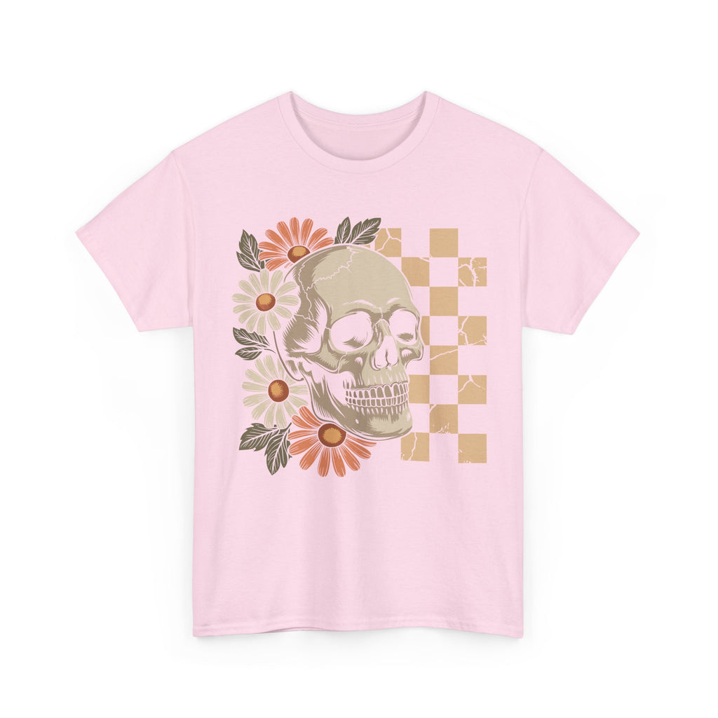 Skull Daisy Unisex Cotton Tshirt