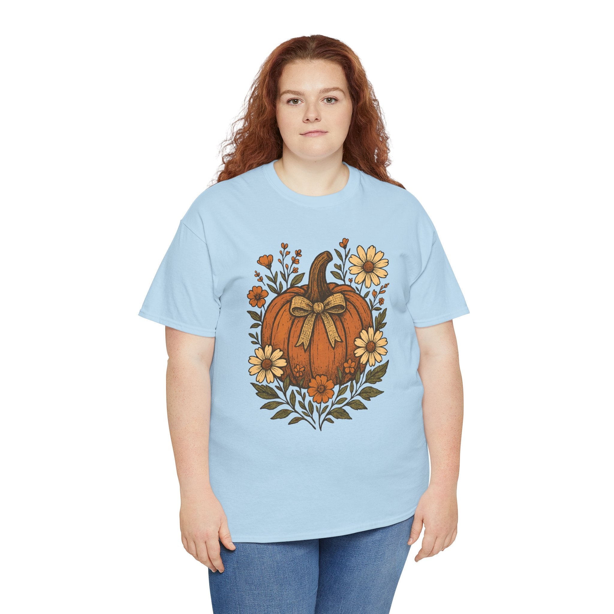 Pumpkin Daisy Unisex Cotton Tee
