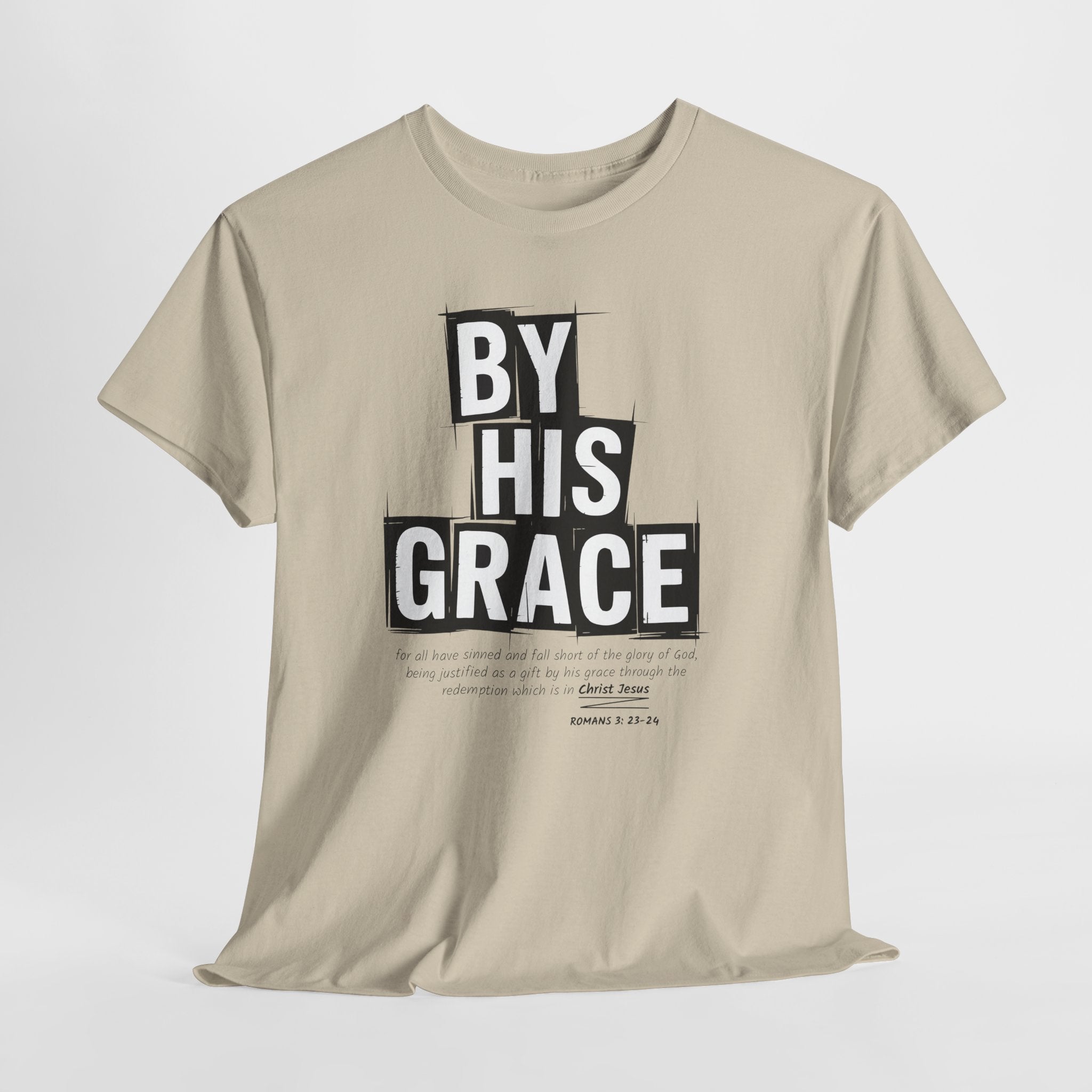 By His Grace tee — Minimalist Faith Christian Unisex Cotton T-Shirt