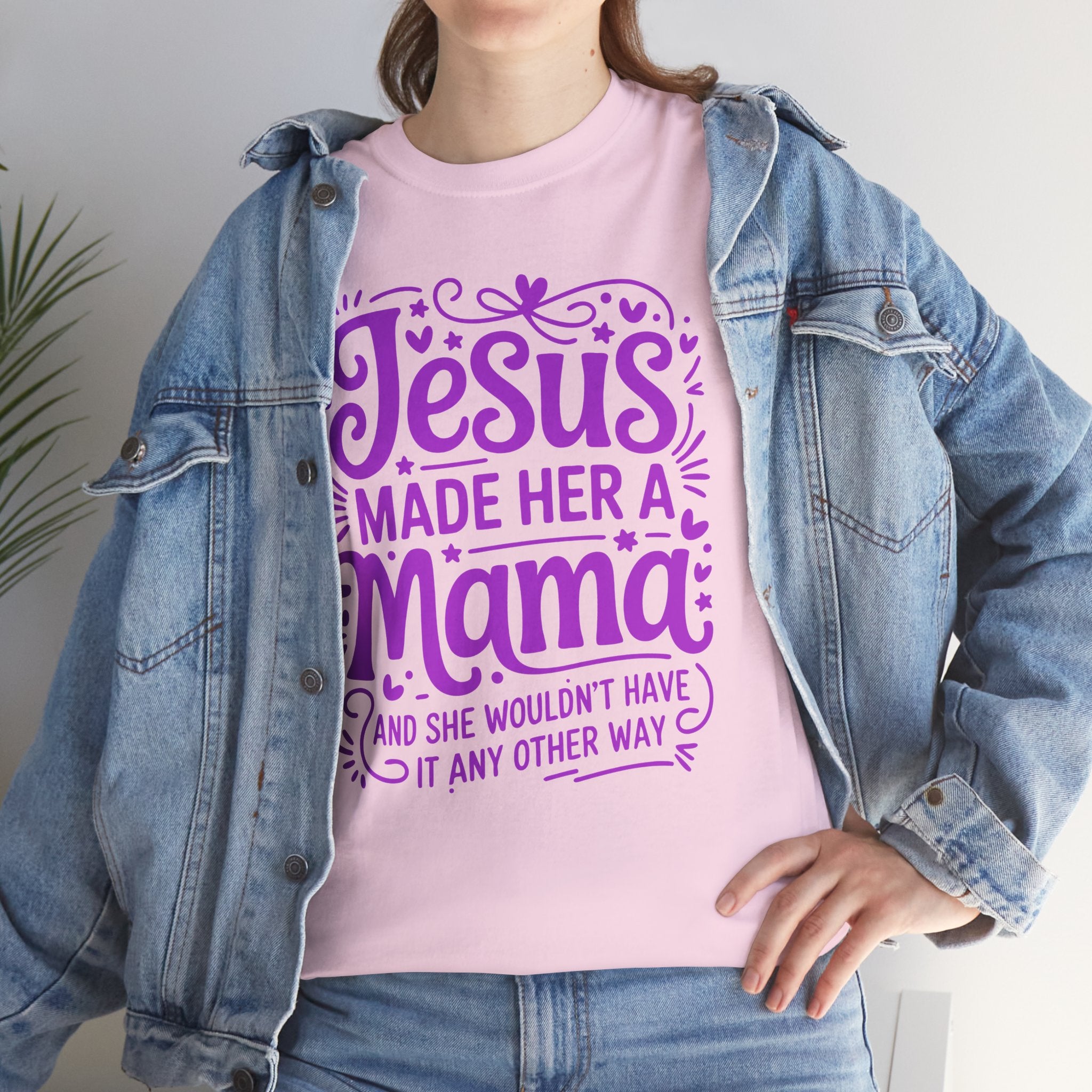 Jesus Made Her a Mama — Christian MamaUnisex Cotton T-Shirt