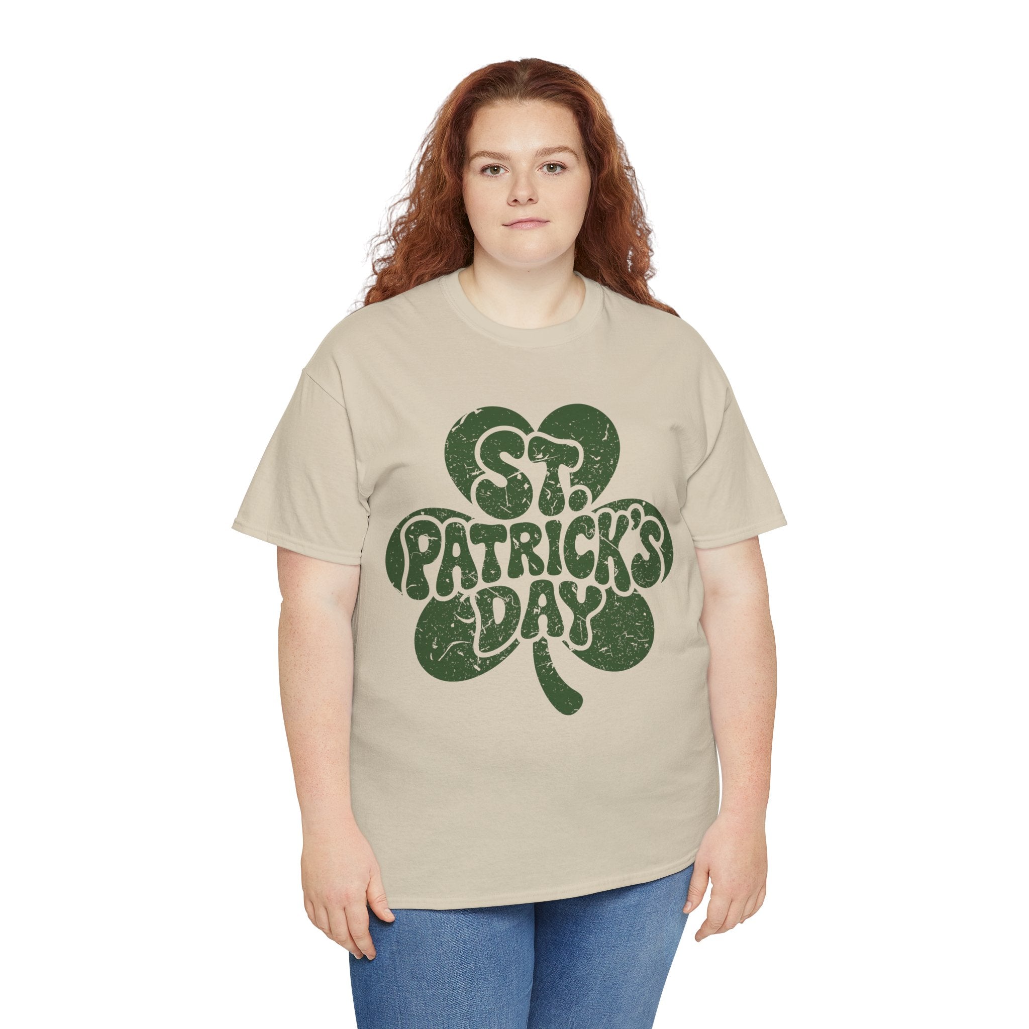 St. Patrick's Day Shamrock Tee — Retro Bubble Lettering Unisex Cotton Tee