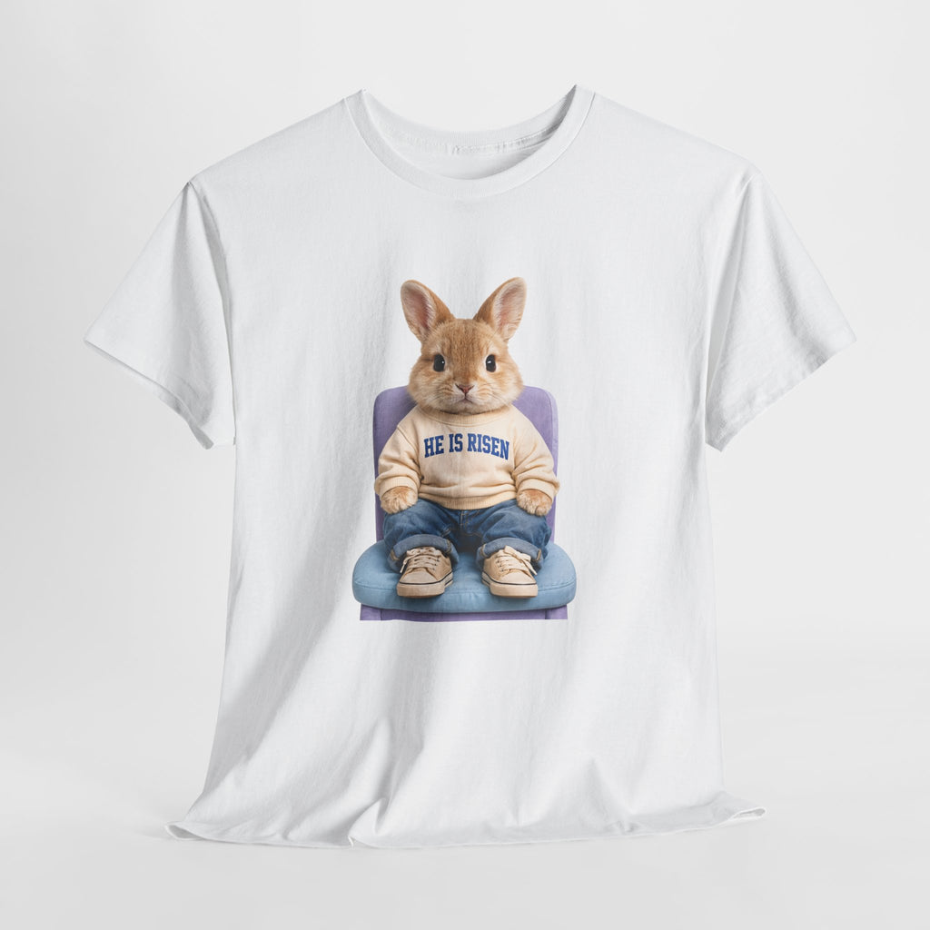 Easter 'He Is Risen' Bunny Unisex Cotton Tee