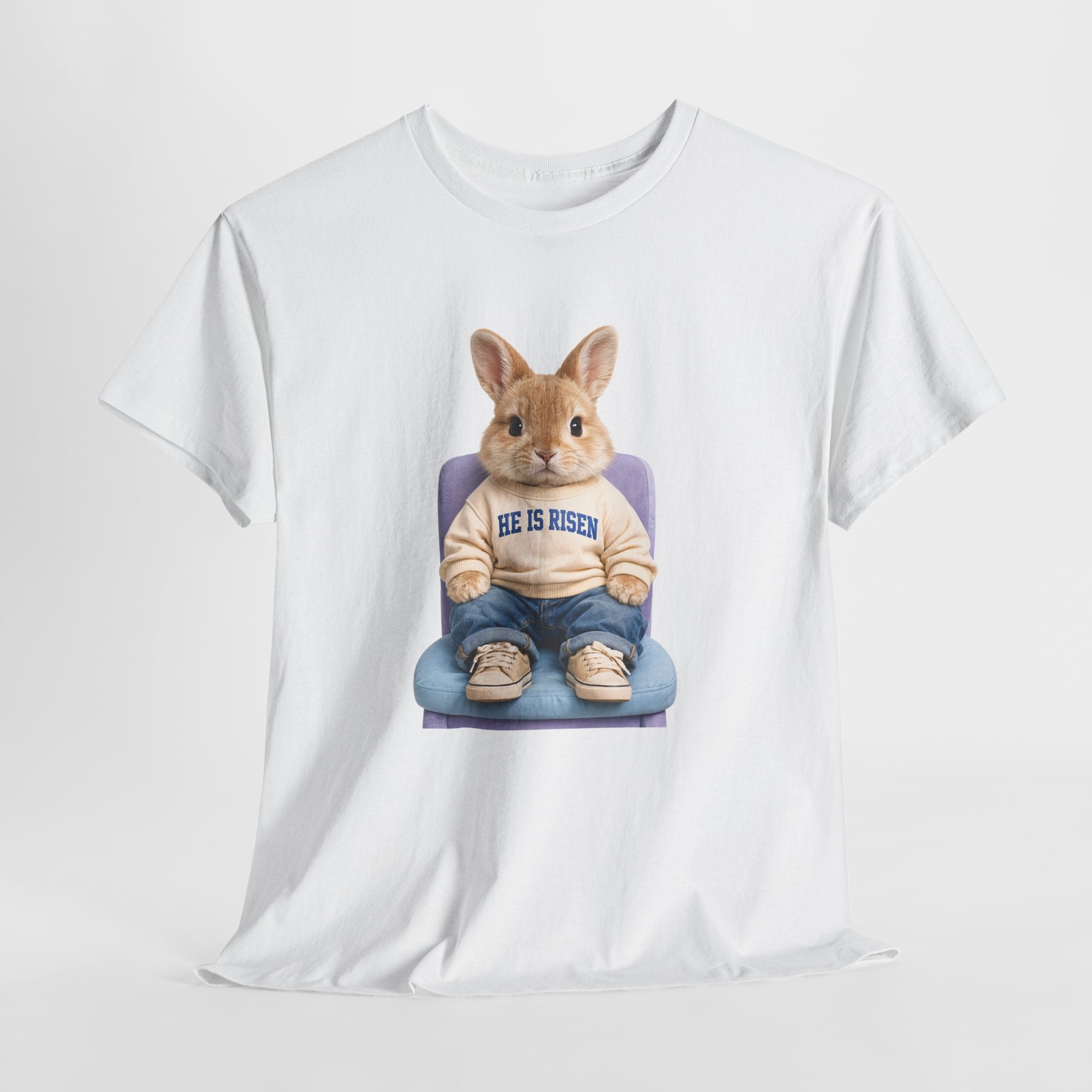 Easter 'He Is Risen' Bunny Unisex Cotton Tee