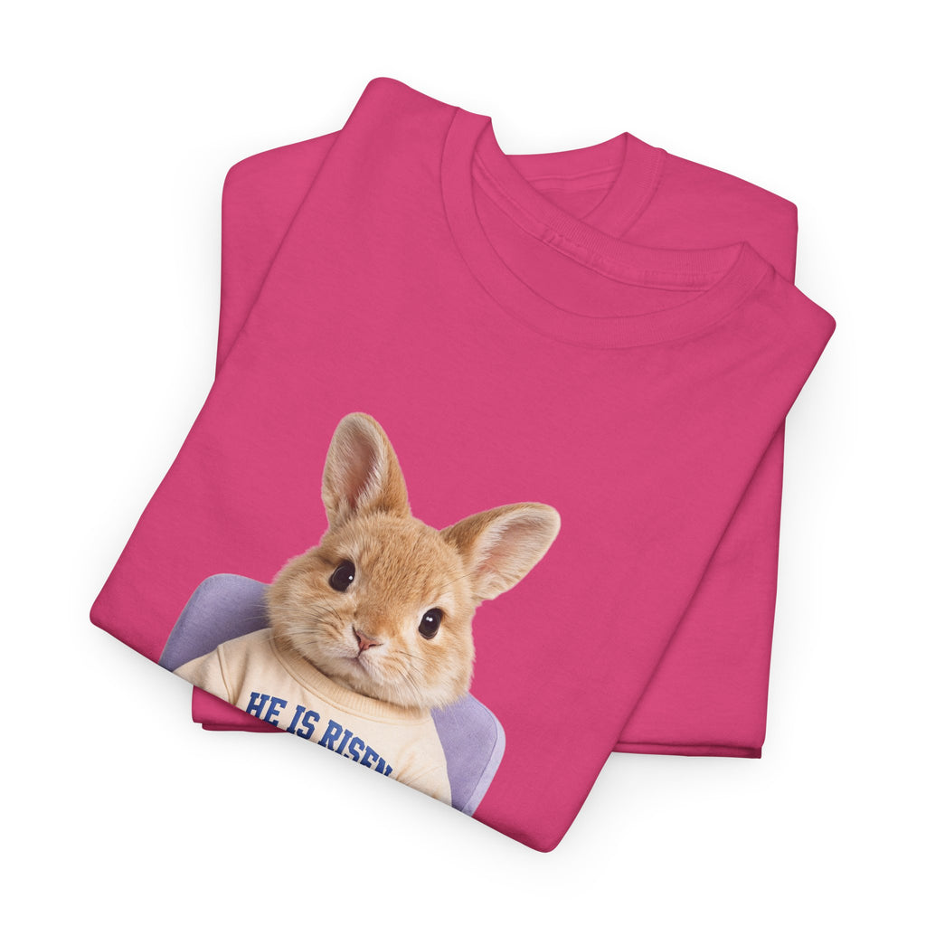 Easter 'He Is Risen' Bunny Unisex Cotton Tee