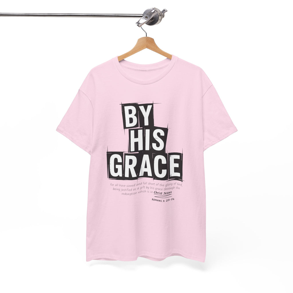By His Grace tee — Minimalist Faith Christian Unisex Cotton T-Shirt
