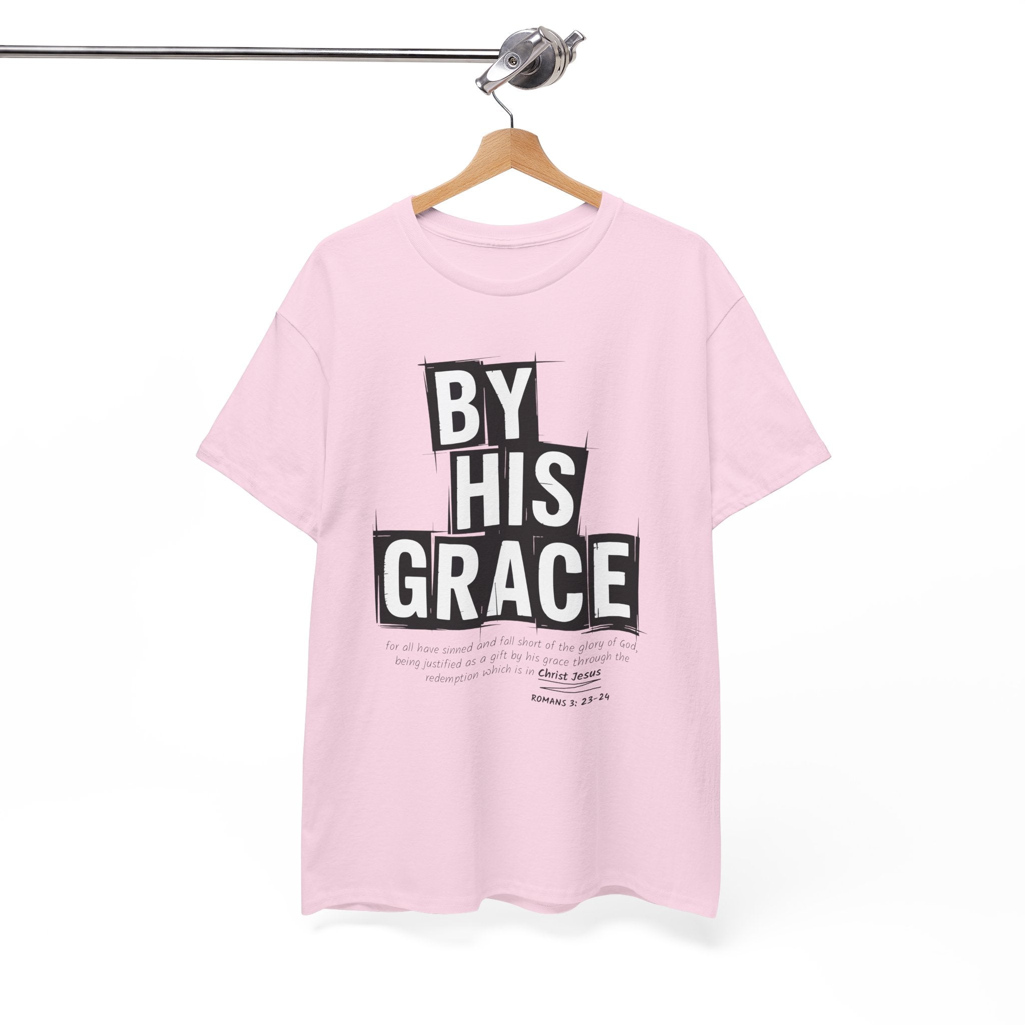 By His Grace tee — Minimalist Faith Christian Unisex Cotton T-Shirt