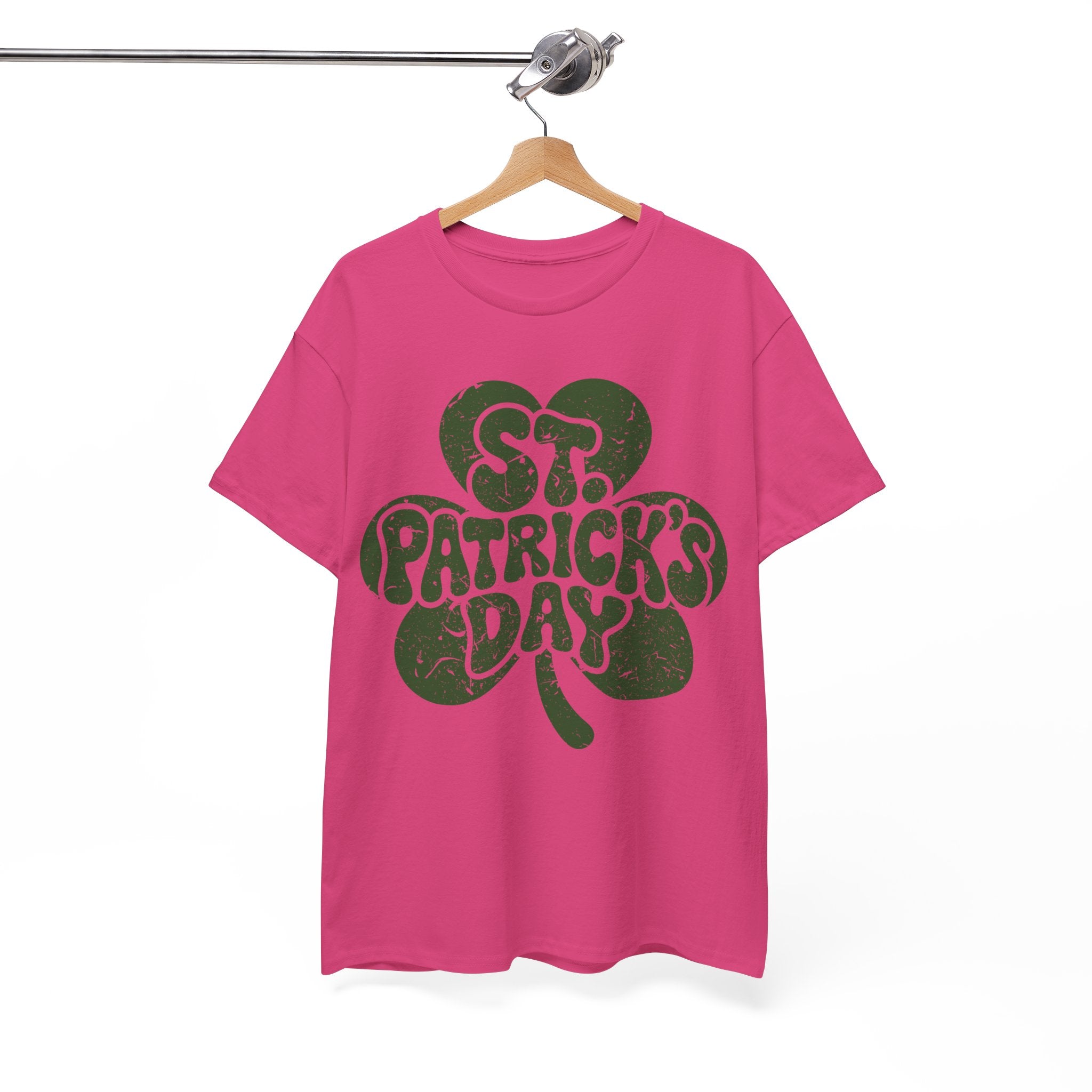 St. Patrick's Day Shamrock Tee — Retro Bubble Lettering Unisex Cotton Tee