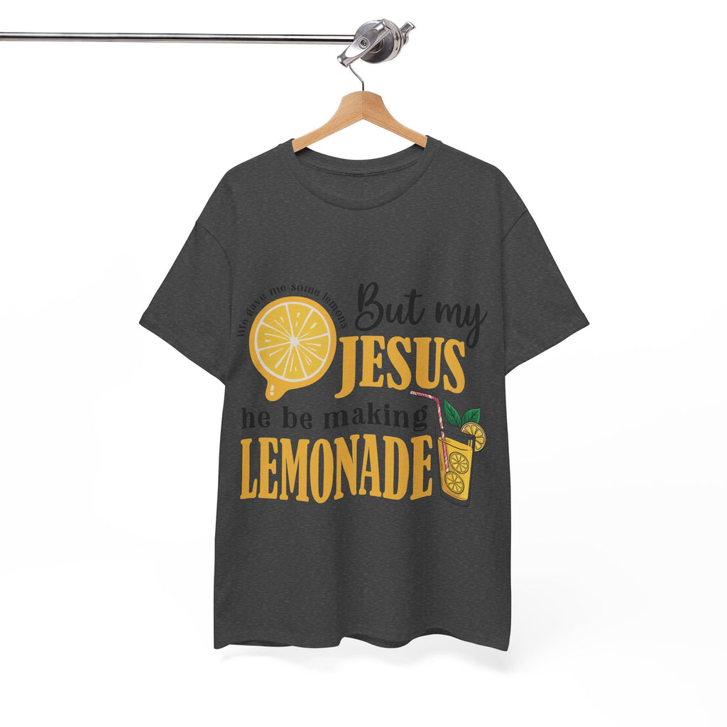 Jesus Lemonade Tee — Lemon Slice & Glass Graphic Christian Unisex Cotton T-Shirt