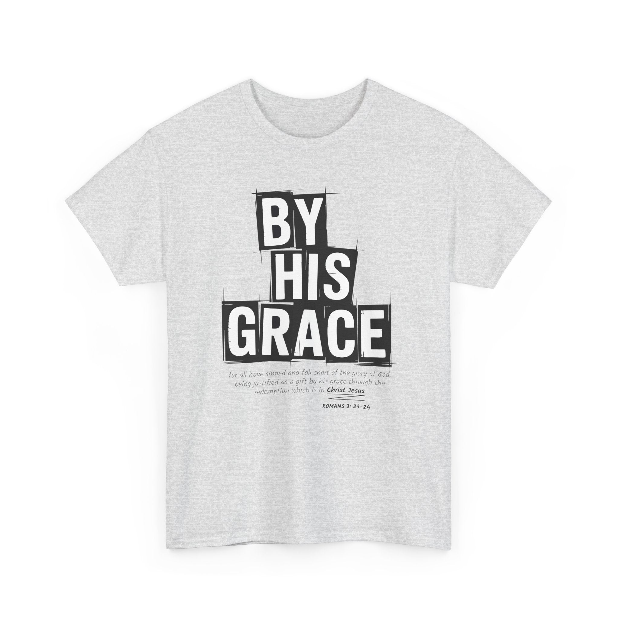 By His Grace tee — Minimalist Faith Christian Unisex Cotton T-Shirt