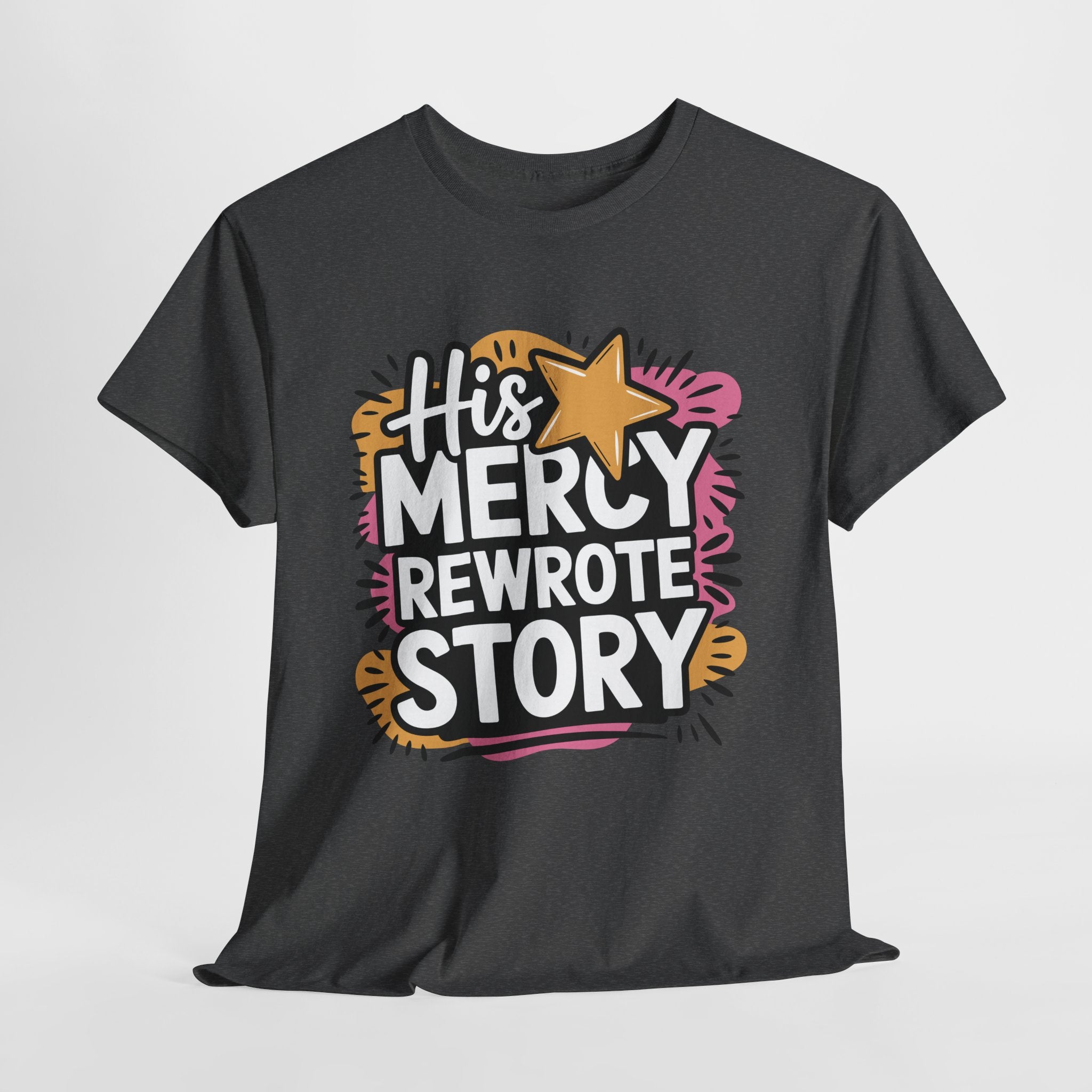 His Mercy Rewrote My Story Tee — Retro Christian Graphic T-Shirt