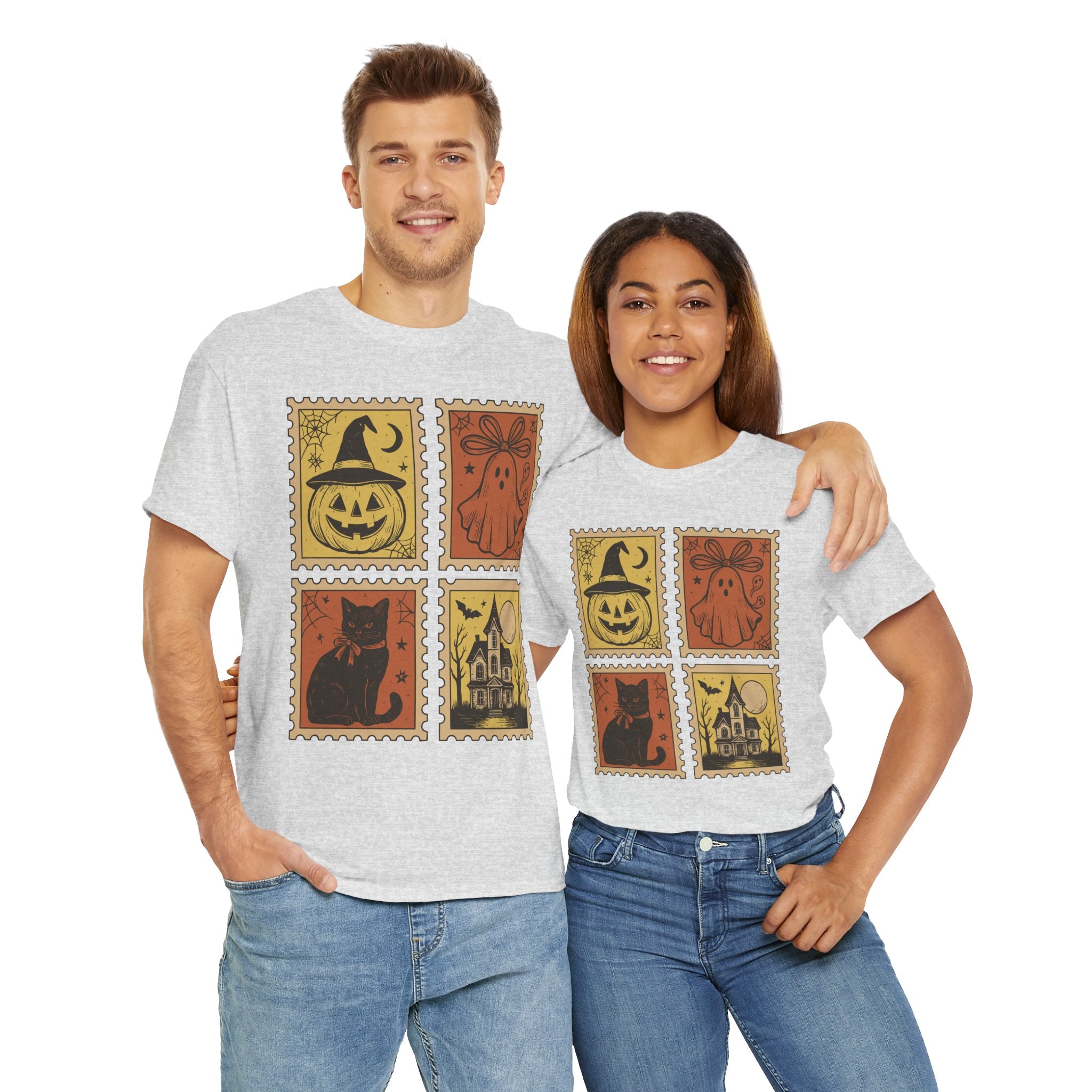Halloween Stamp Collection Unisex Cotton Tee