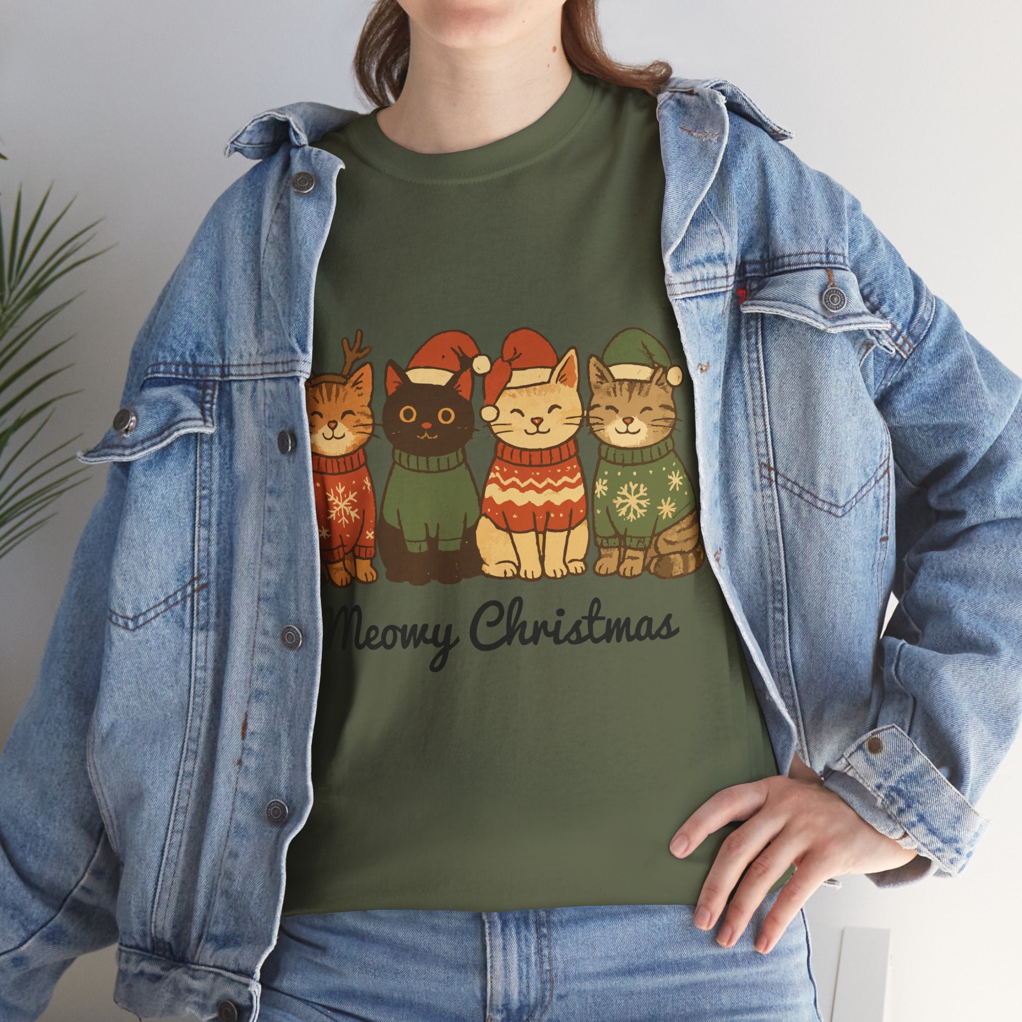 Christmas Cats Unisex Cotton Tee