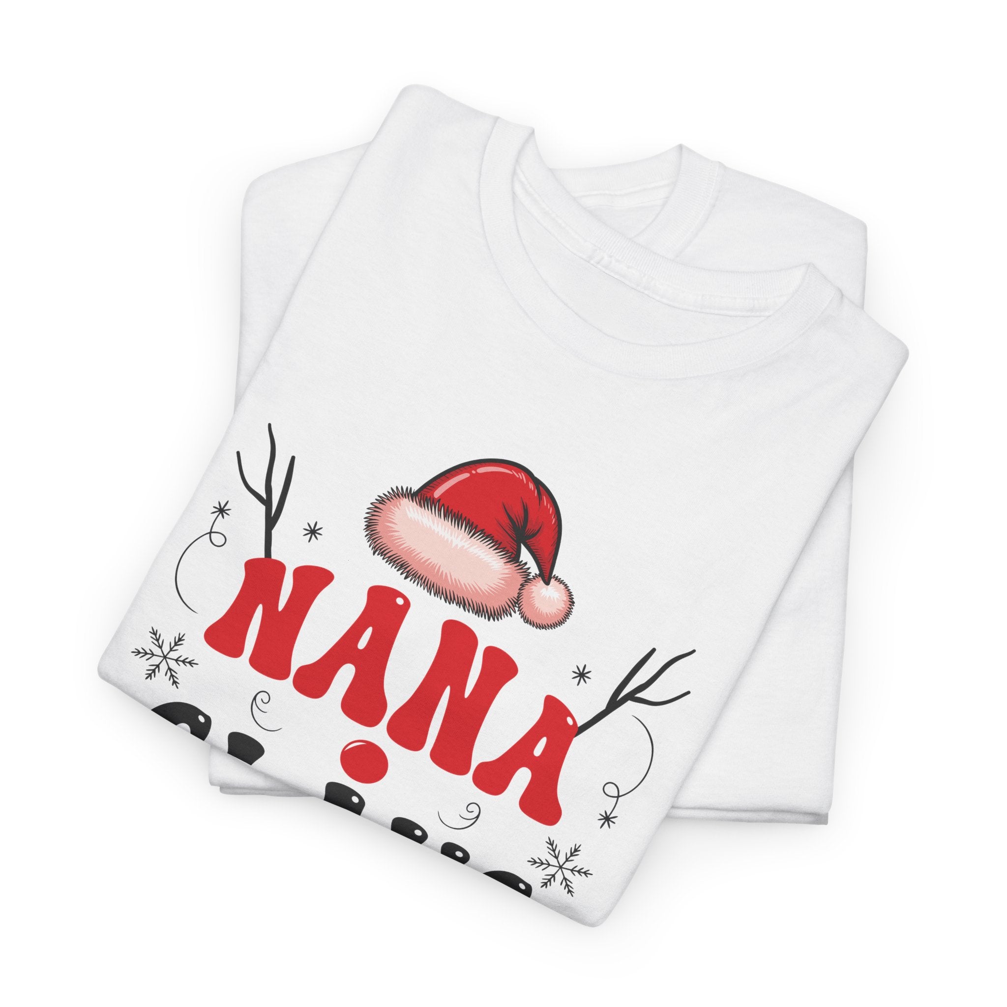 Nana Christmas T-Shirt — Santa Hat & Elf Boots Holiday Unisex Cotton Tee