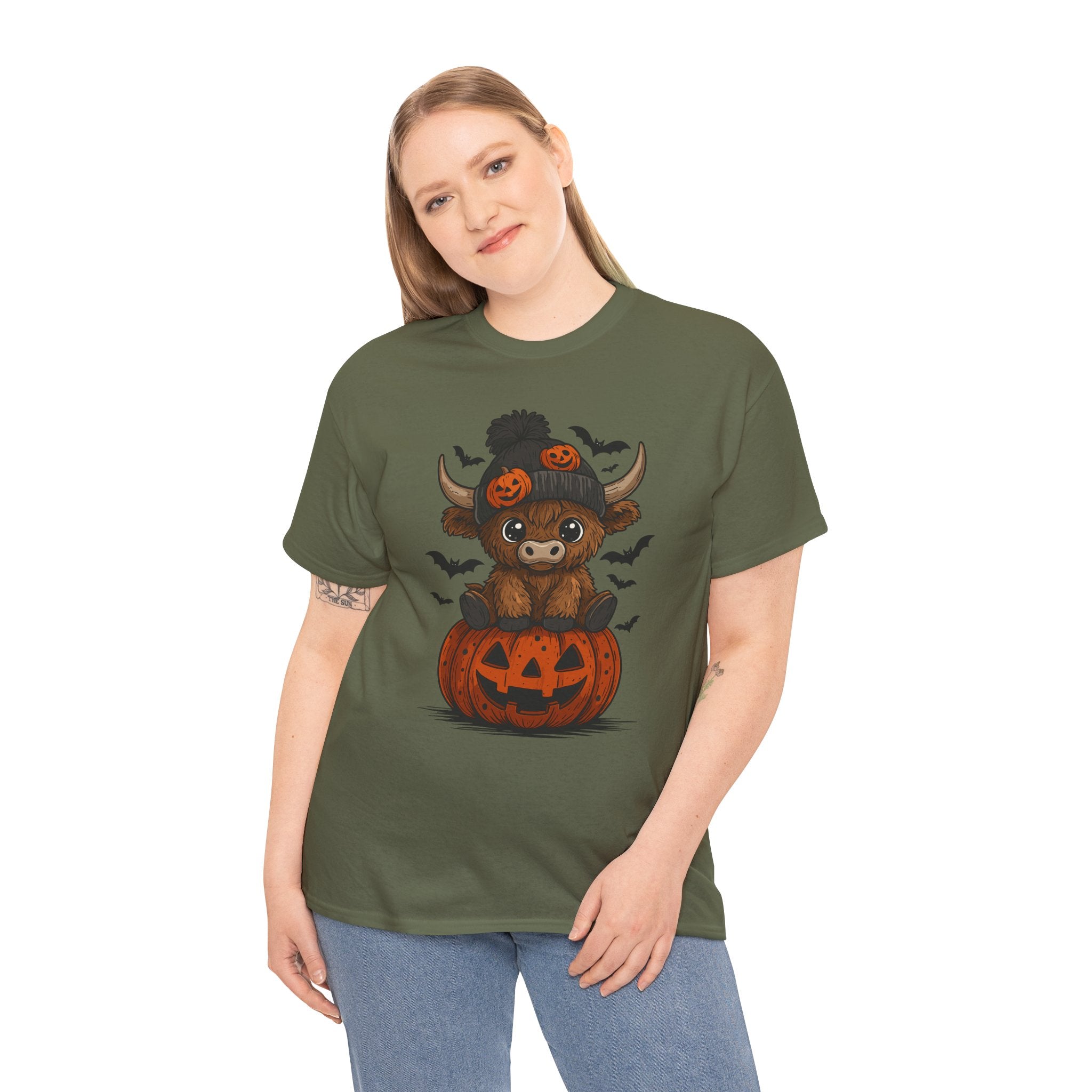 Halloween Cow Unisex Cotton Tshirt