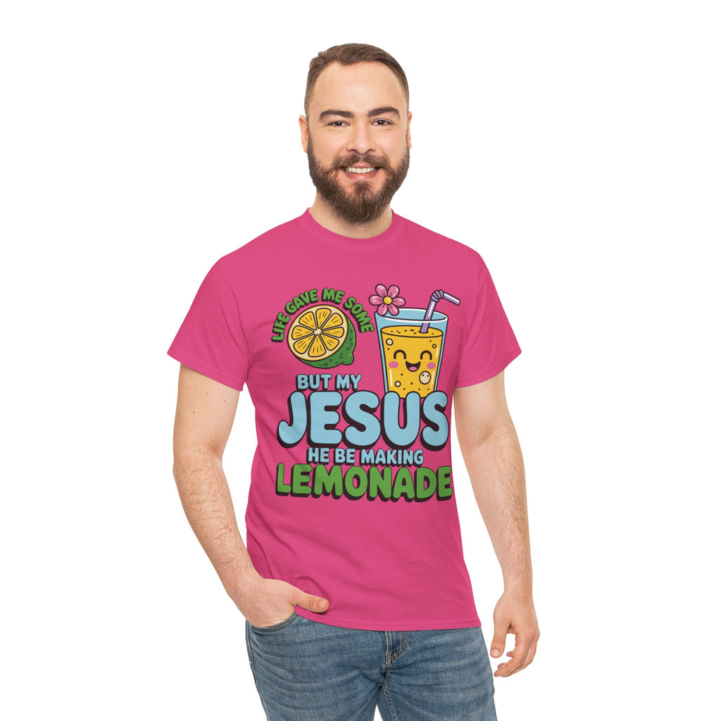 Christian Lemonade T‑Shirt — "Life Gave Me Some Lemons, My Jesus Makes Lemonade"Unisex Cotton Tee