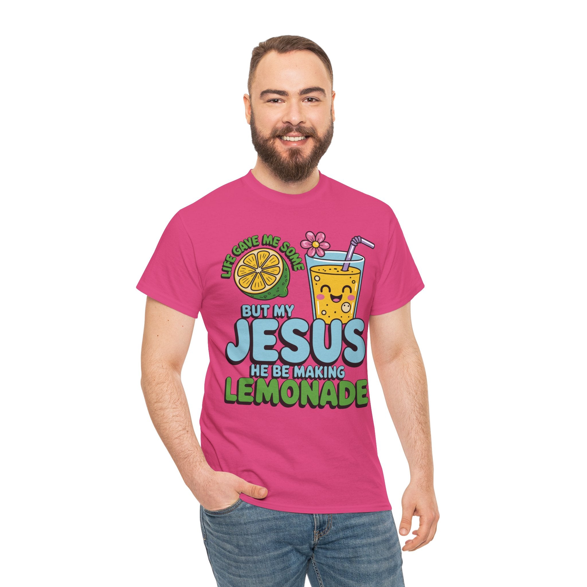 Christian Lemonade T‑Shirt — "Life Gave Me Some Lemons, My Jesus Makes Lemonade"Unisex Cotton Tee