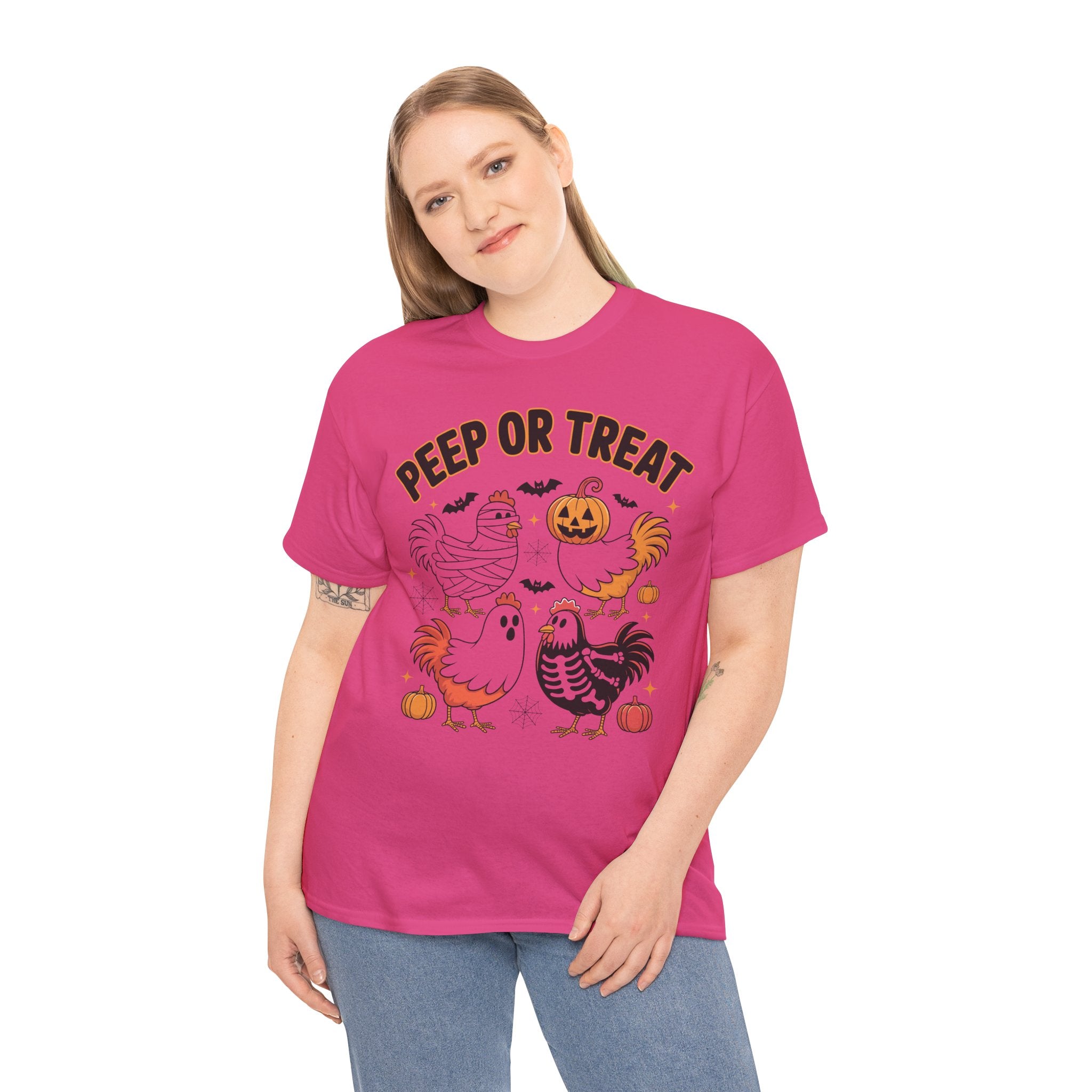 Peep or Treat Halloween Unisex Cotton Tee