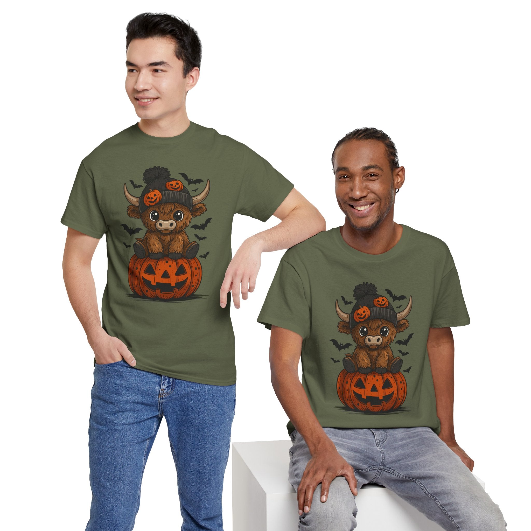 Halloween Cow Unisex Cotton Tshirt
