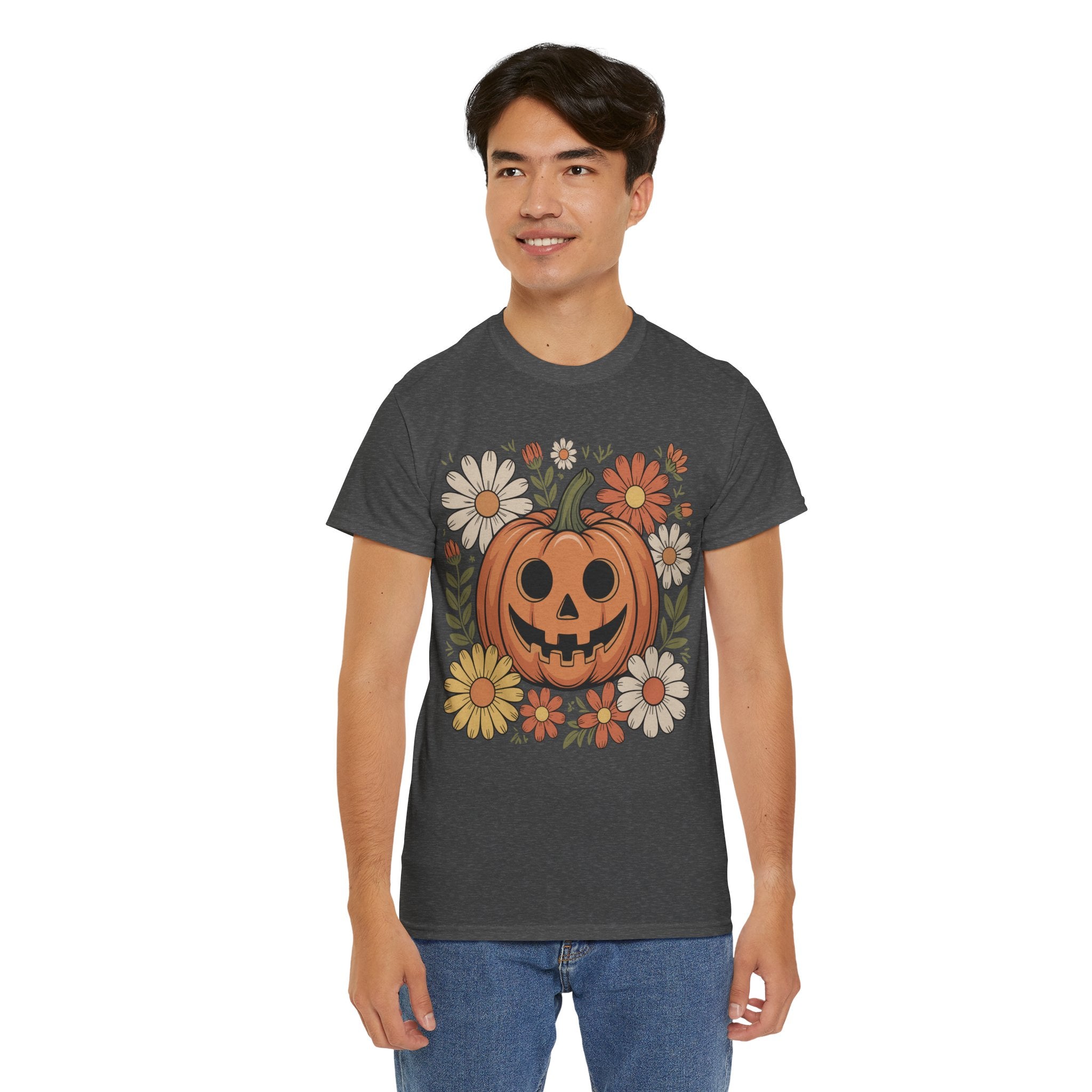 Halloween Pumpkin Unisex Cotton Tee