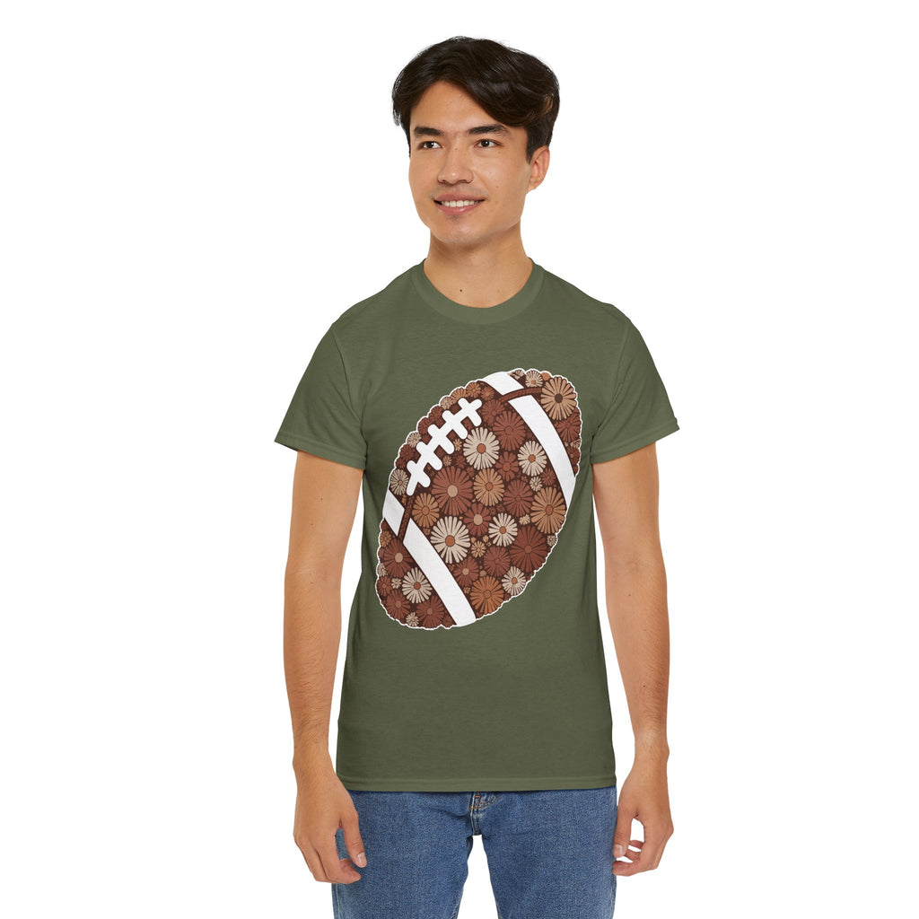 Game Day Touch Down Football Tee — Helmets, Flags & Cheer Icons Unisex Cotton Tee