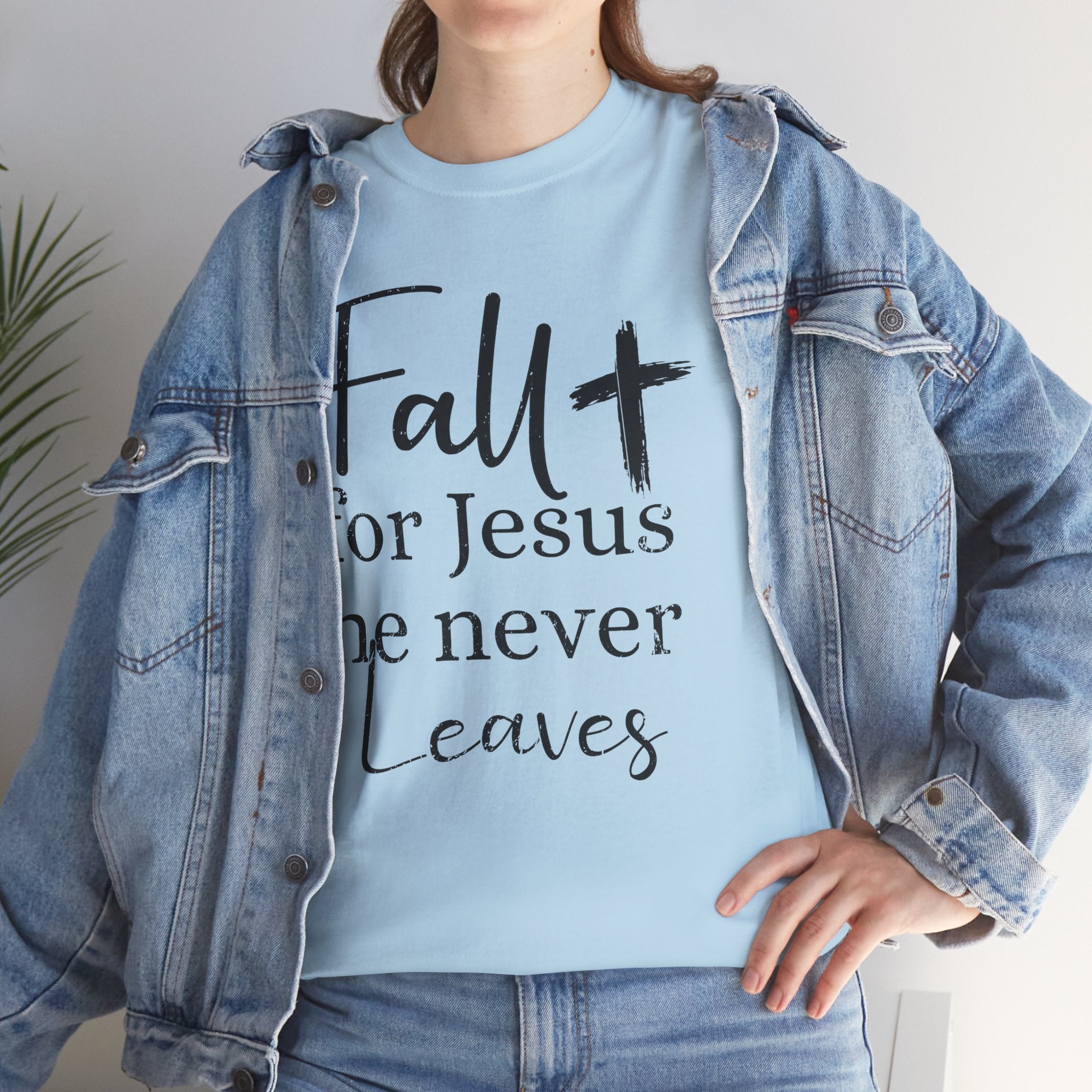 Fall for Jesus Pumpkin Church Unisex Cotton T-Shirt