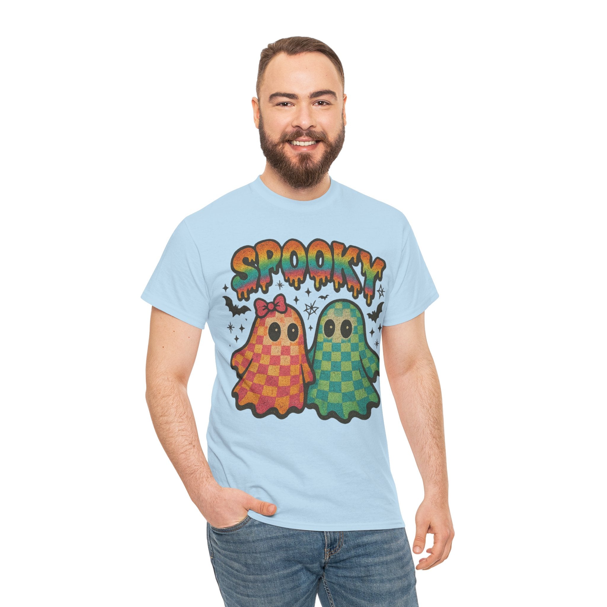 Spooky Pastel Ghosts Unisex Cotton Tee