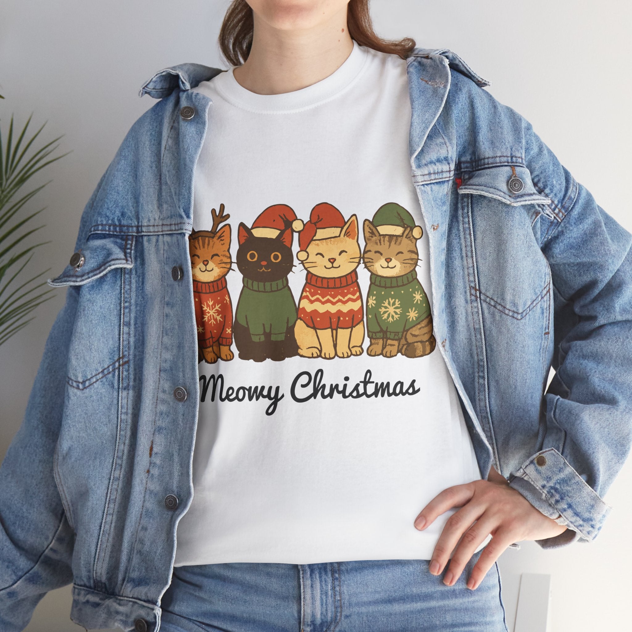Christmas Cats Unisex Cotton Tee