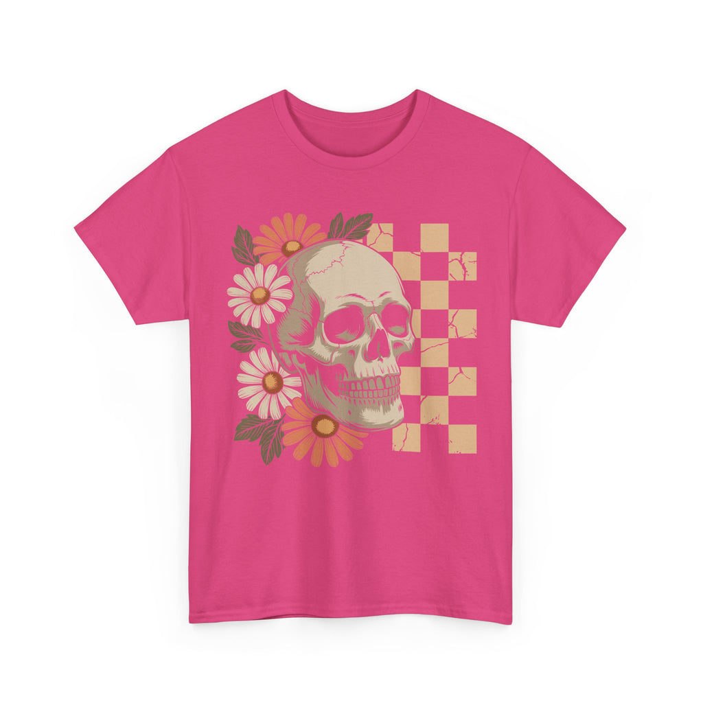 Skull Daisy Unisex Cotton Tshirt