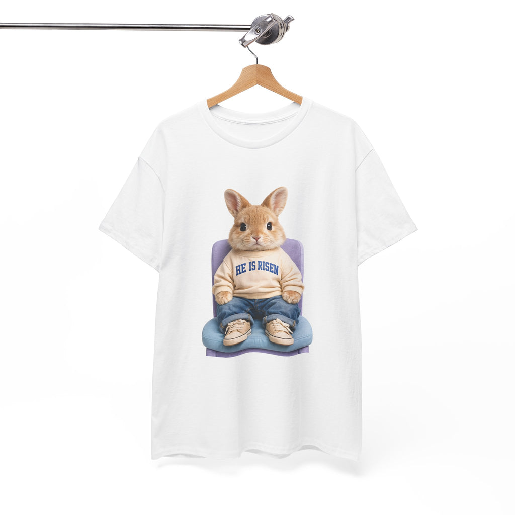 Easter 'He Is Risen' Bunny Unisex Cotton Tee