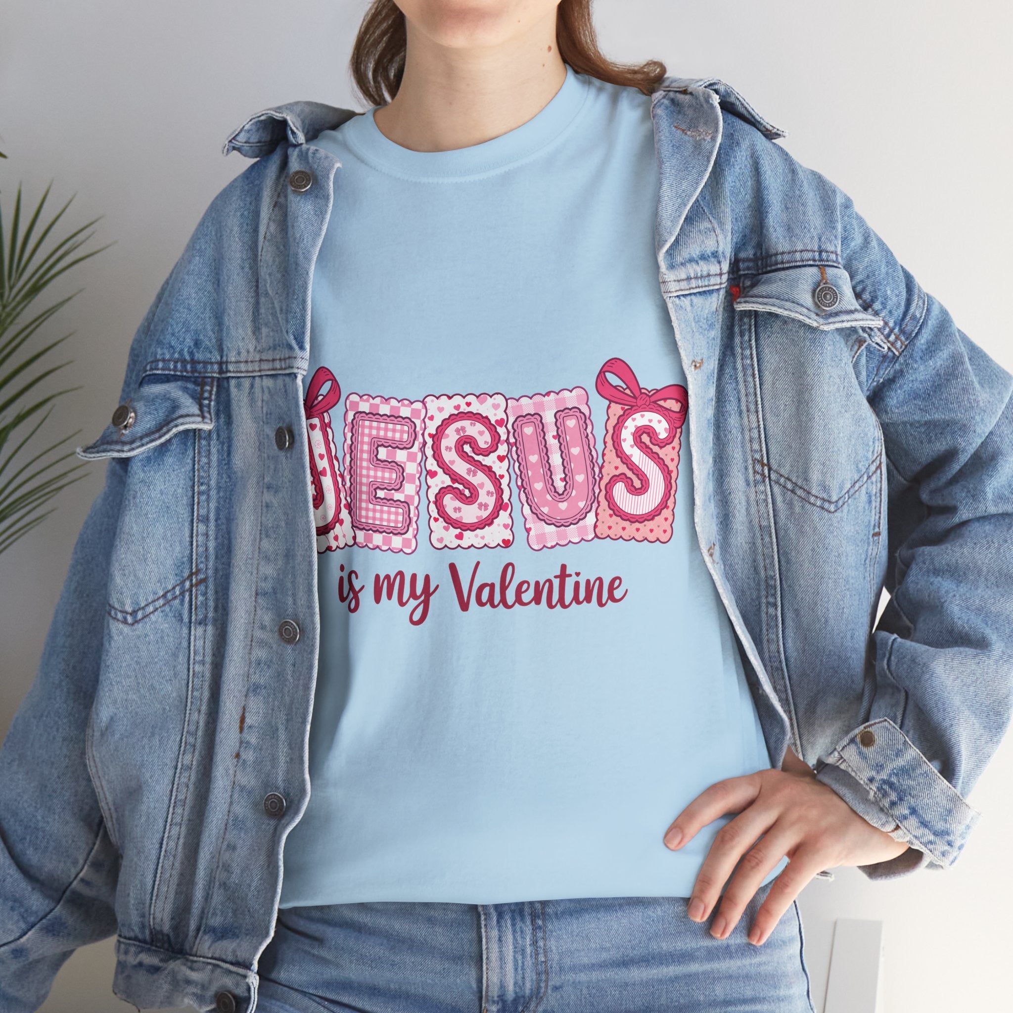 Jesus Is My Valentine T-Shirt — Pink Christian Valentine Unisex Cotton Tee