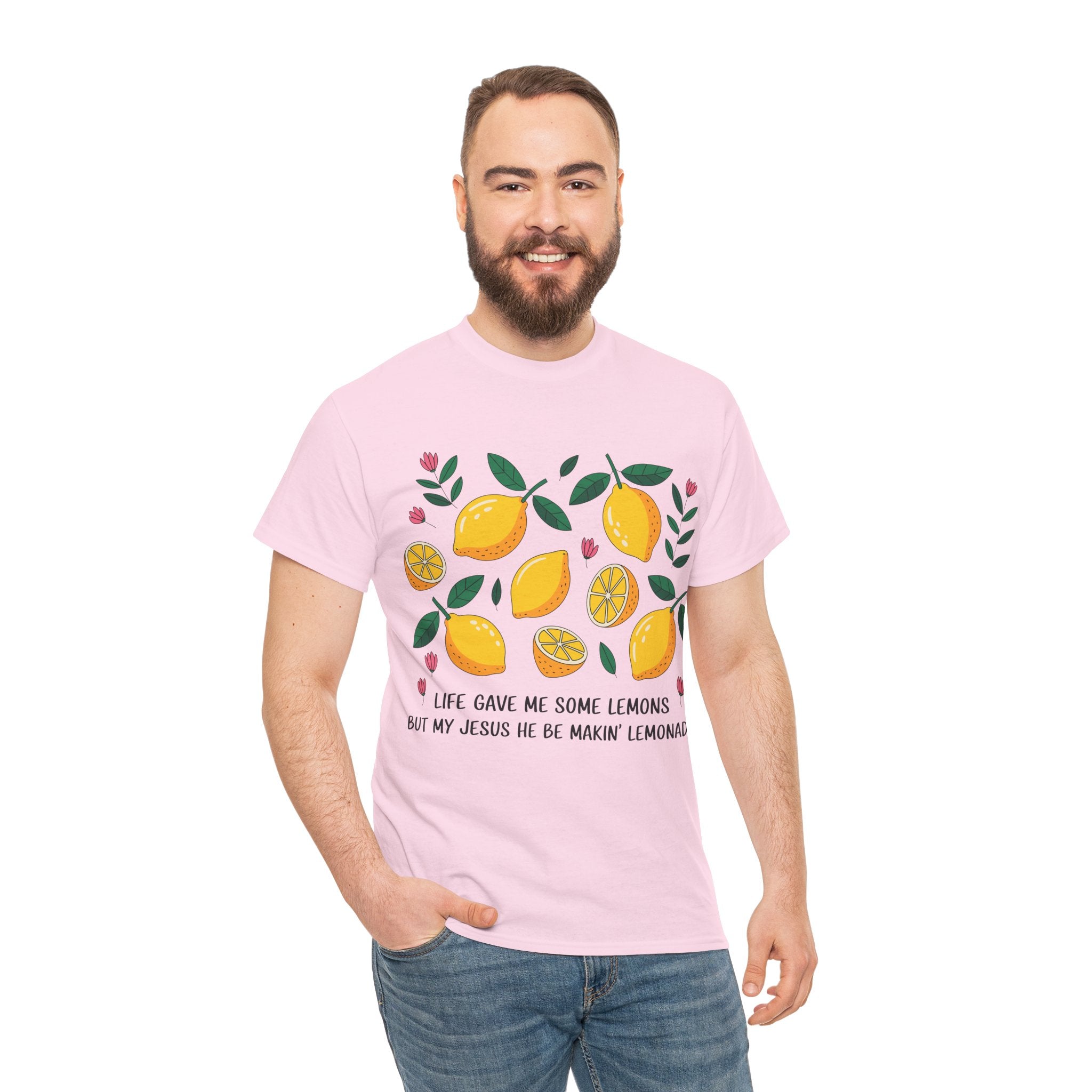 Christian Lemonade Tee — "Life gave me some lemons but my Jesus he be makin’ lemonade"Unisex Cotton Tee