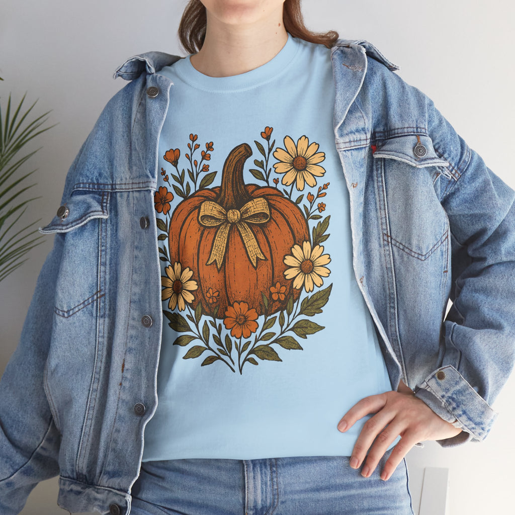 Pumpkin Daisy Unisex Cotton Tee