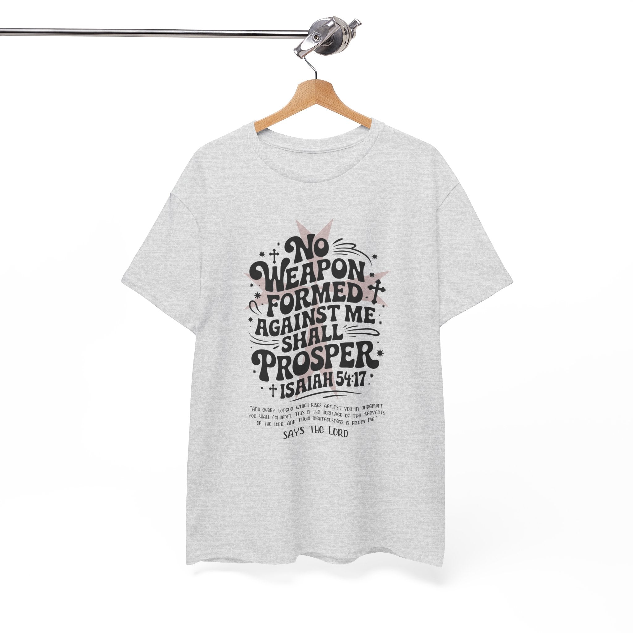 Christian Cross Text Art T-Shirt — Faith & Salvation Unisex Cotton Tee