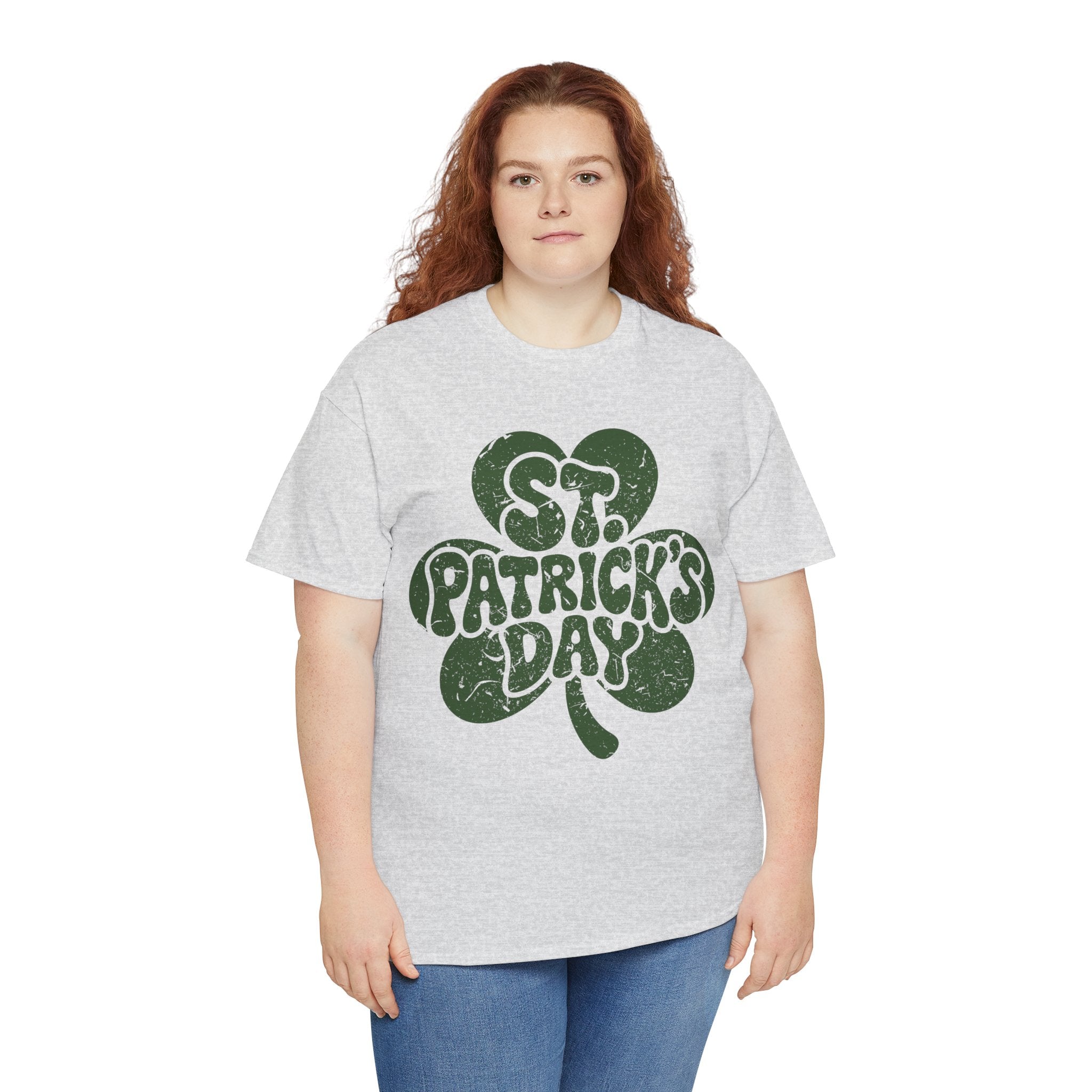 St. Patrick's Day Shamrock Tee — Retro Bubble Lettering Unisex Cotton Tee