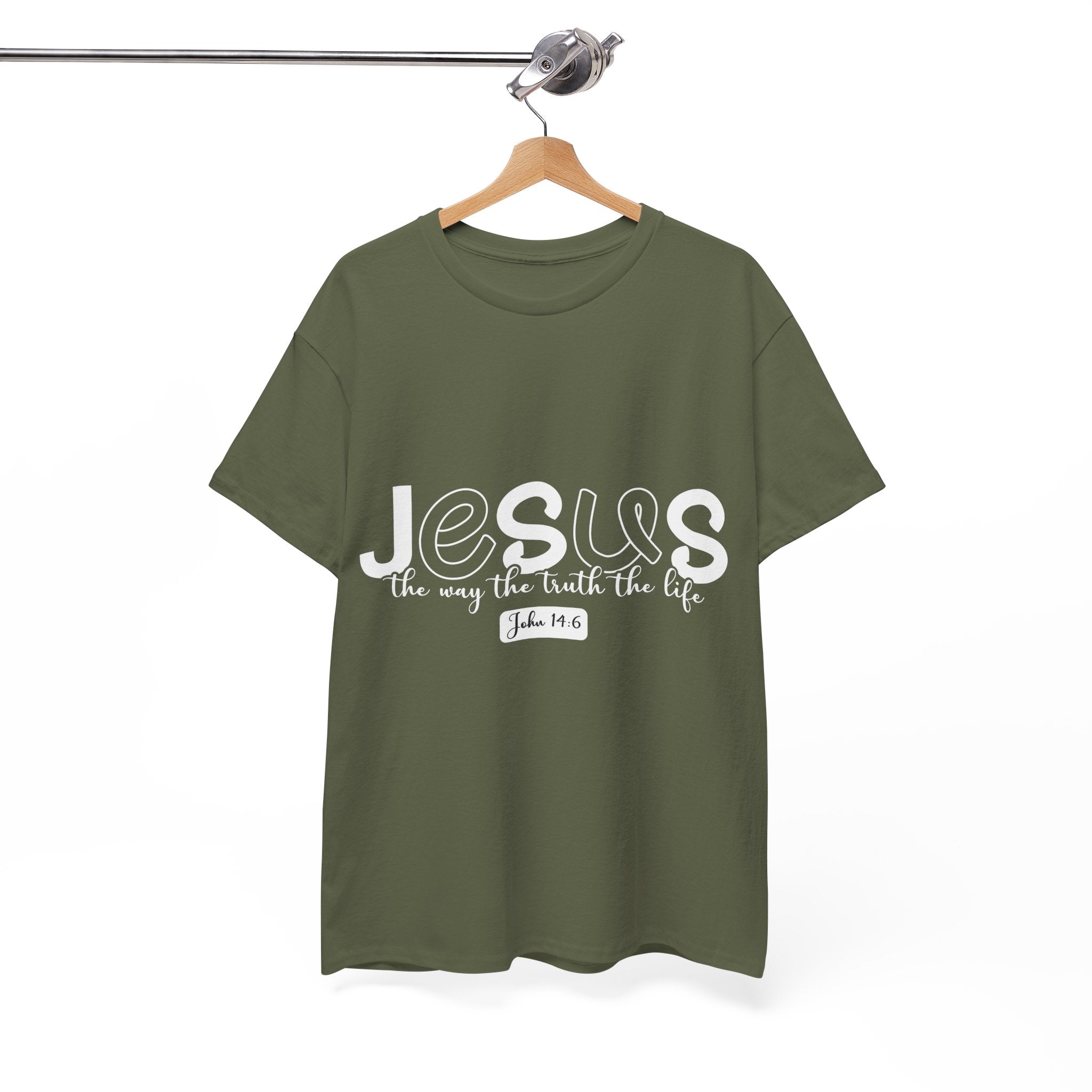 John 14:6 Christian Tee — Minimalist Script Faith T-Shirt